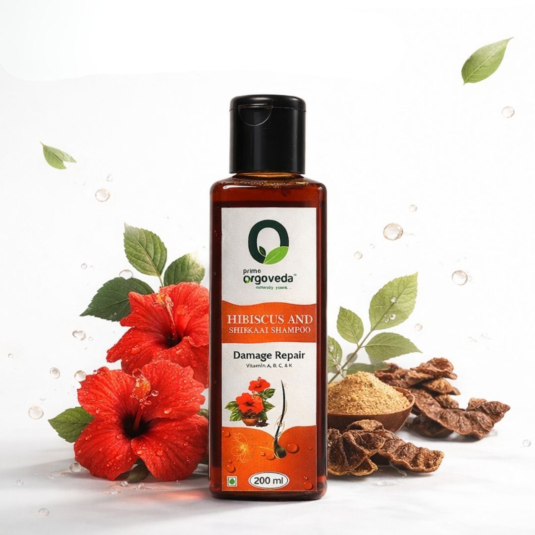 prime orgoveda Hibiscus & Shikakai Shampoo – 200 ml (Pack of 2)-picture-26