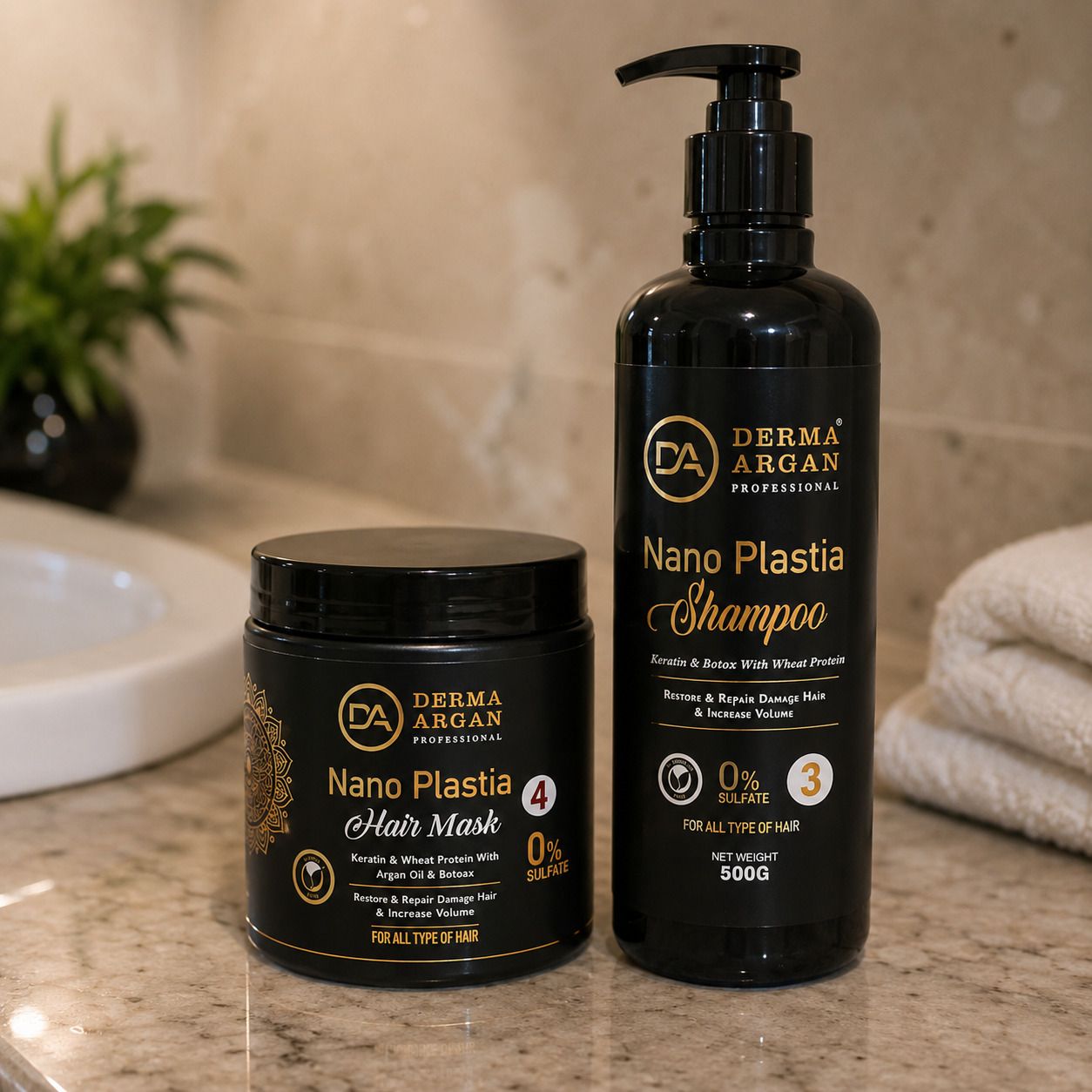 dermaargan Nano Plastia Shampoo for Damaged Hair Repair | Wheat Protein & Argan Oil-picture-42