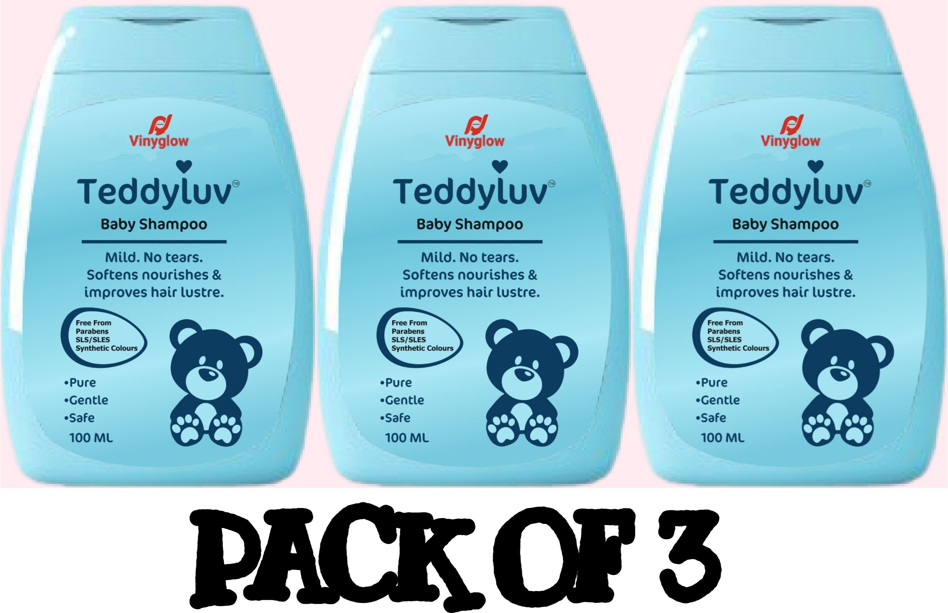 vinyglow Taddyluv baby shampoo 100 ml pack of 3-picture-24