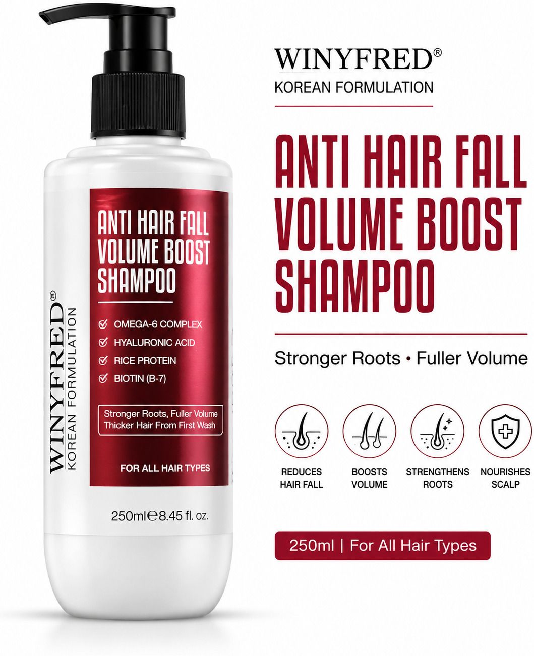 winyfred ANTI HAIR FALL VOLUME BOOST SHAMPOO 250ML-picture-22
