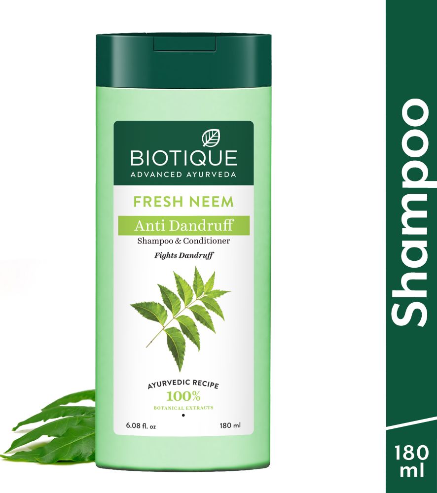 biotique Fresh Neem Anti Dandruff Shampoo & Conditioner | Controls Dandruff & Dryness-picture-18