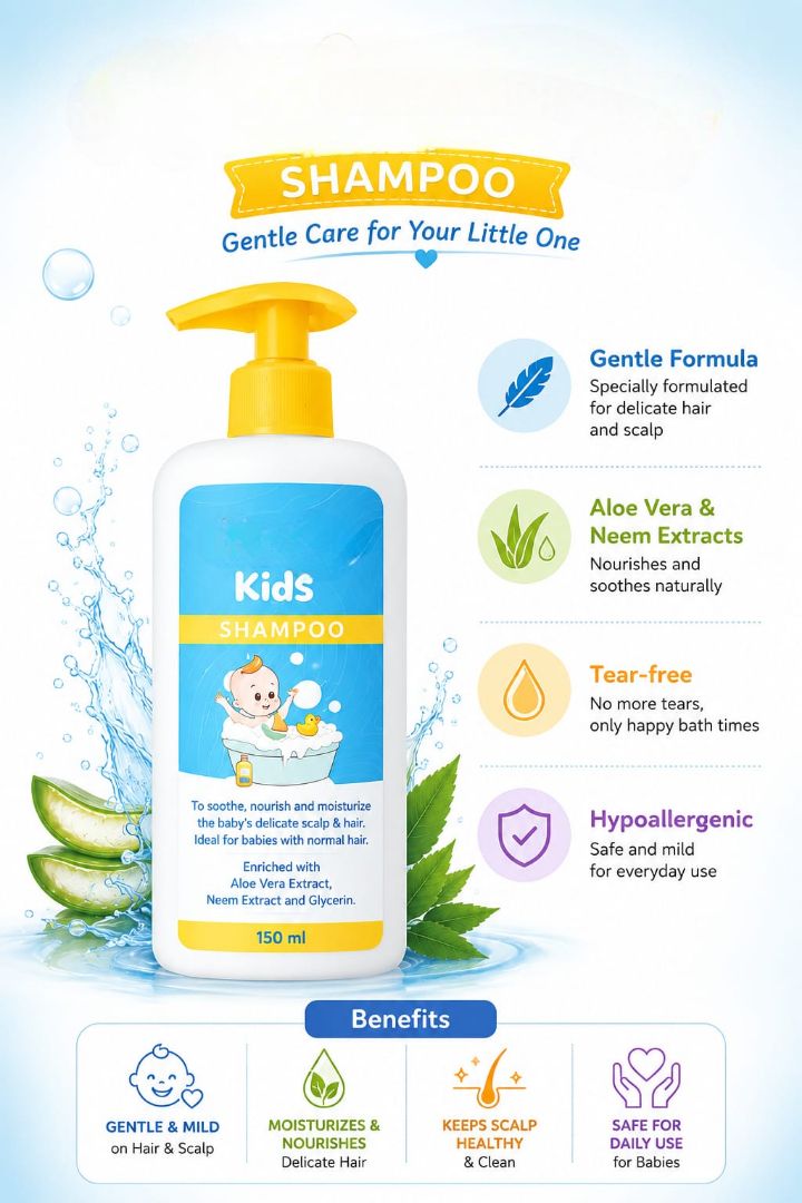 Kids Hair Care Shampoo | Gentle Tear-Free Formula | Mild Cleansing Shampoo-image-45