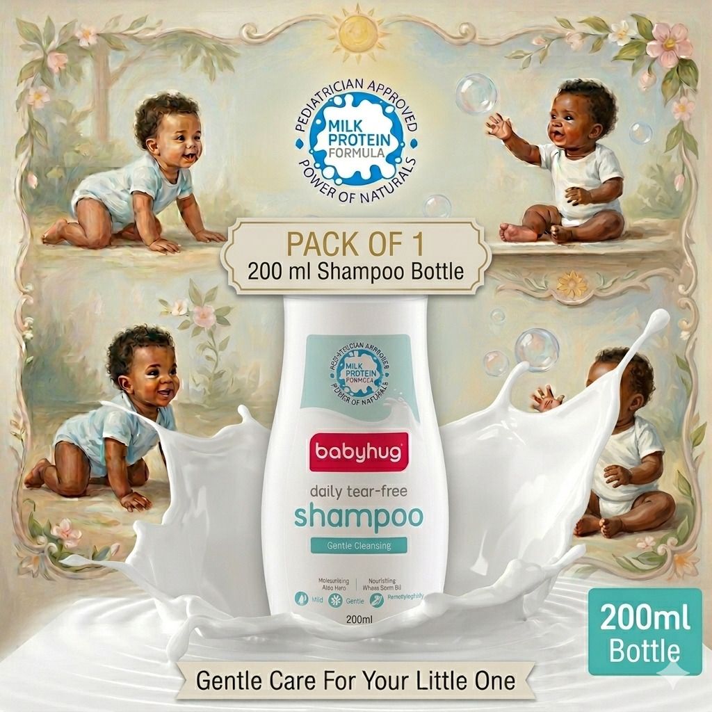 babyhug Baby Shampoo 200 ML gentle baby tear free shampoo-picture-21