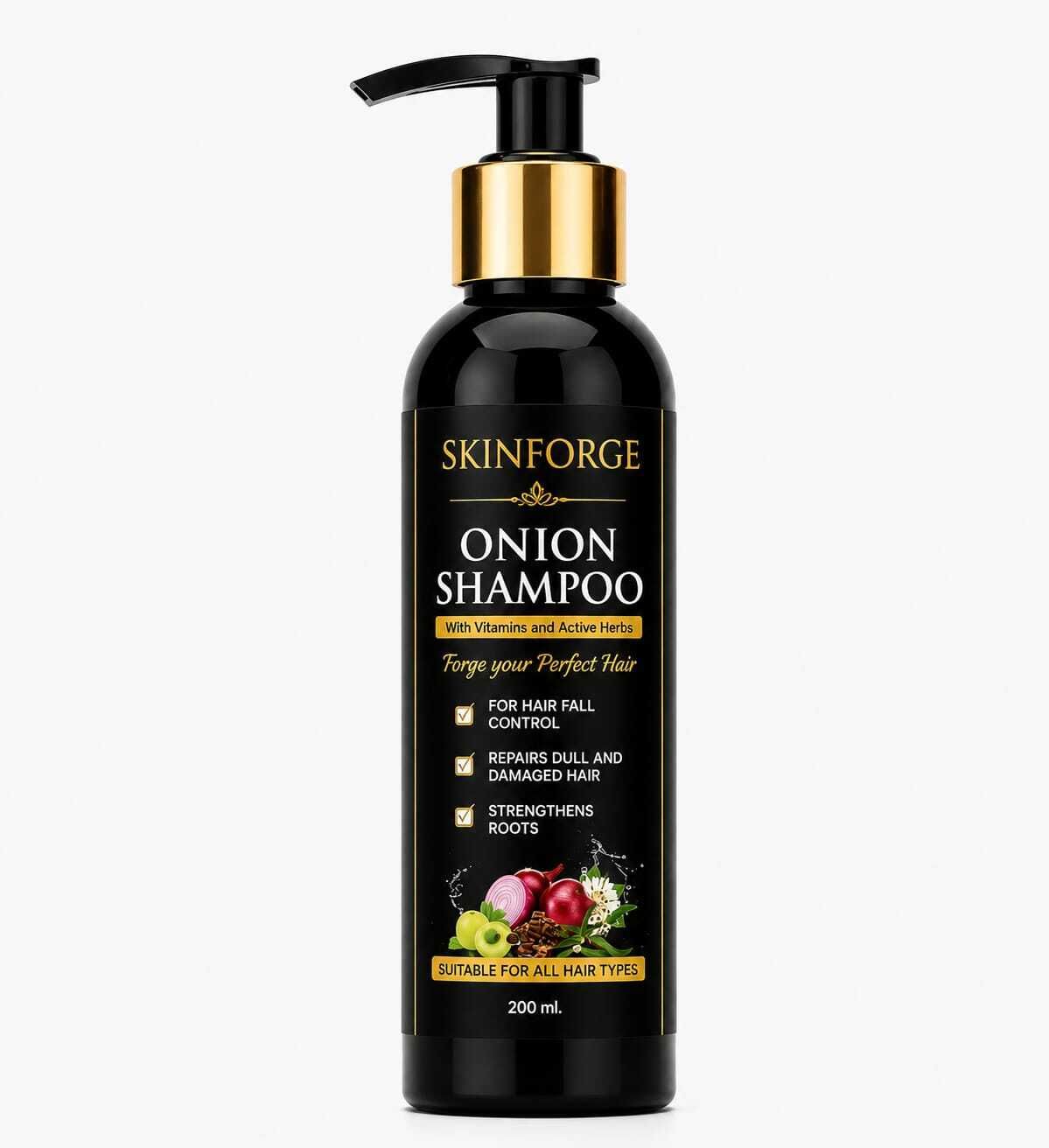 skinforge Onion Shampoo, Hair Fall Control Shampoo,Suitable for All Hair Types-picture-31