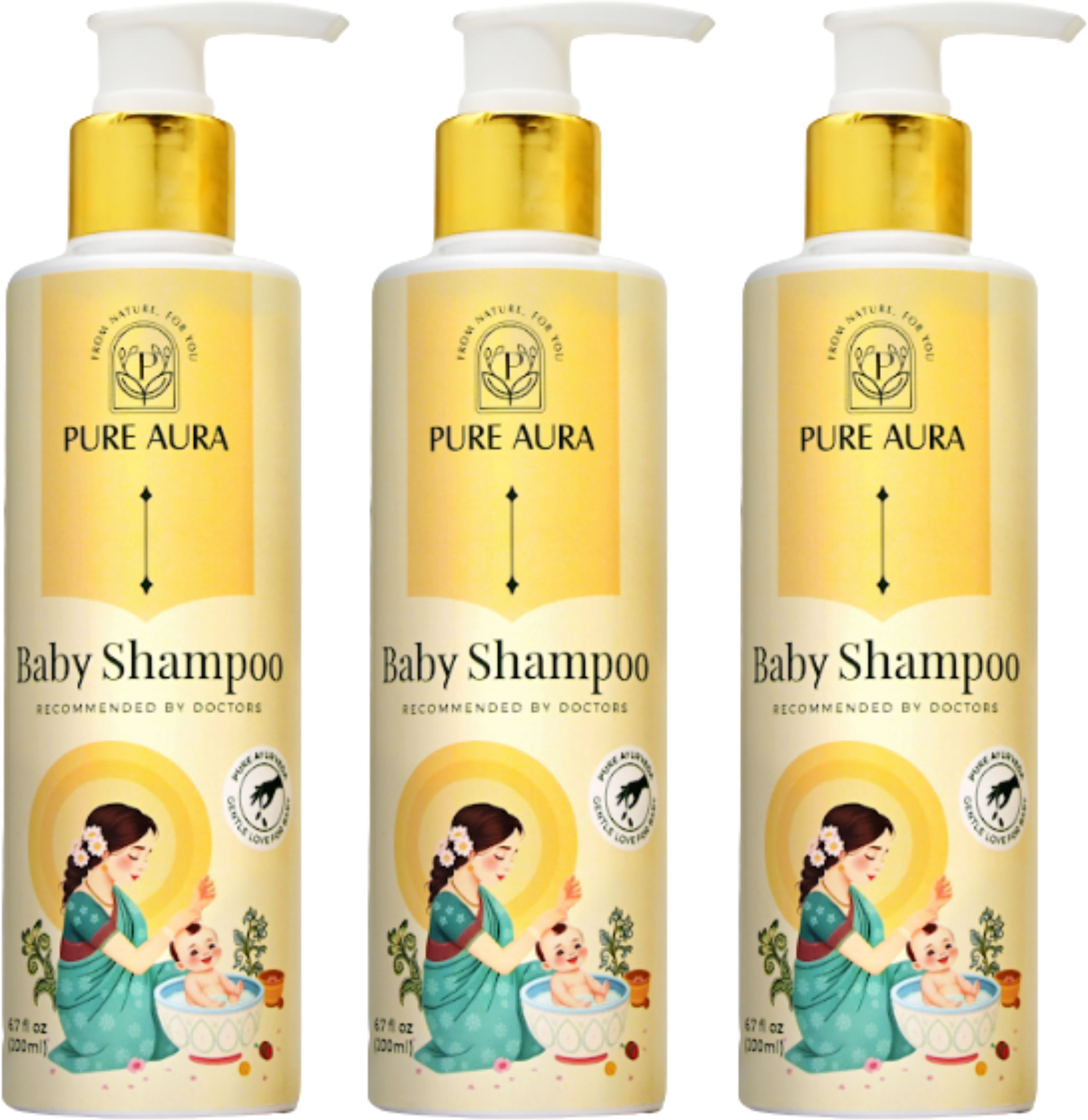 Baby Shampoo Pack of 3 | Ayurvedic Herbal Formula | Gentle, Paraben-Free Care-image-44