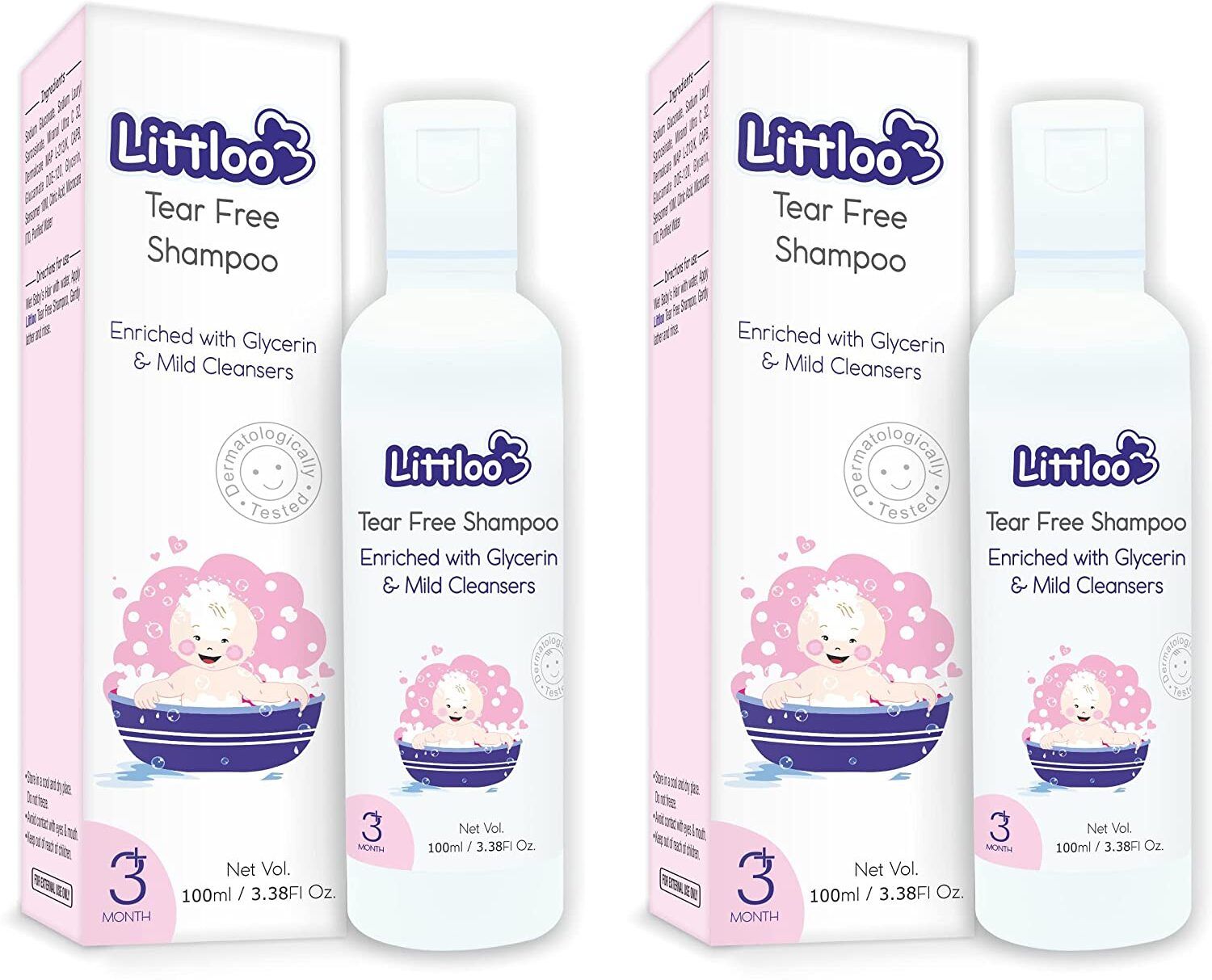 littloo Tear Free Shampoo for Babies 100ml (Pack of 2)-picture-17