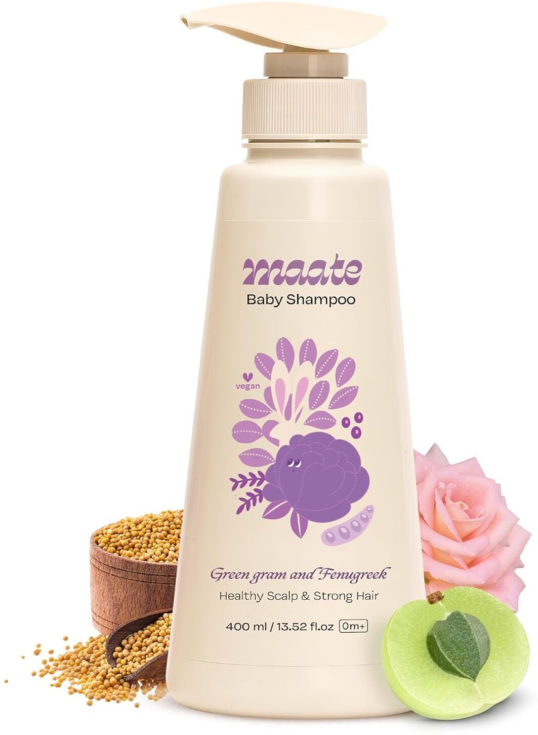 maate Baby Shampoo Deep Cleanses, Nourishes Scalp & Hair with Shikakai & Amla-picture-0