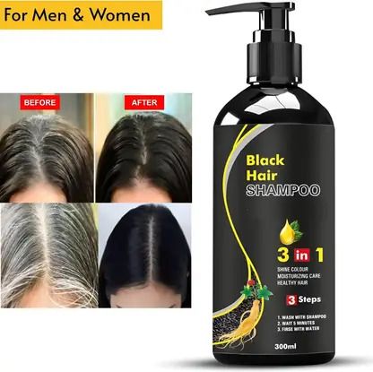 3 in 1 Herbal Hair Dye Black for Women & Men 100% Coverage Shampo pake of 1-image-27