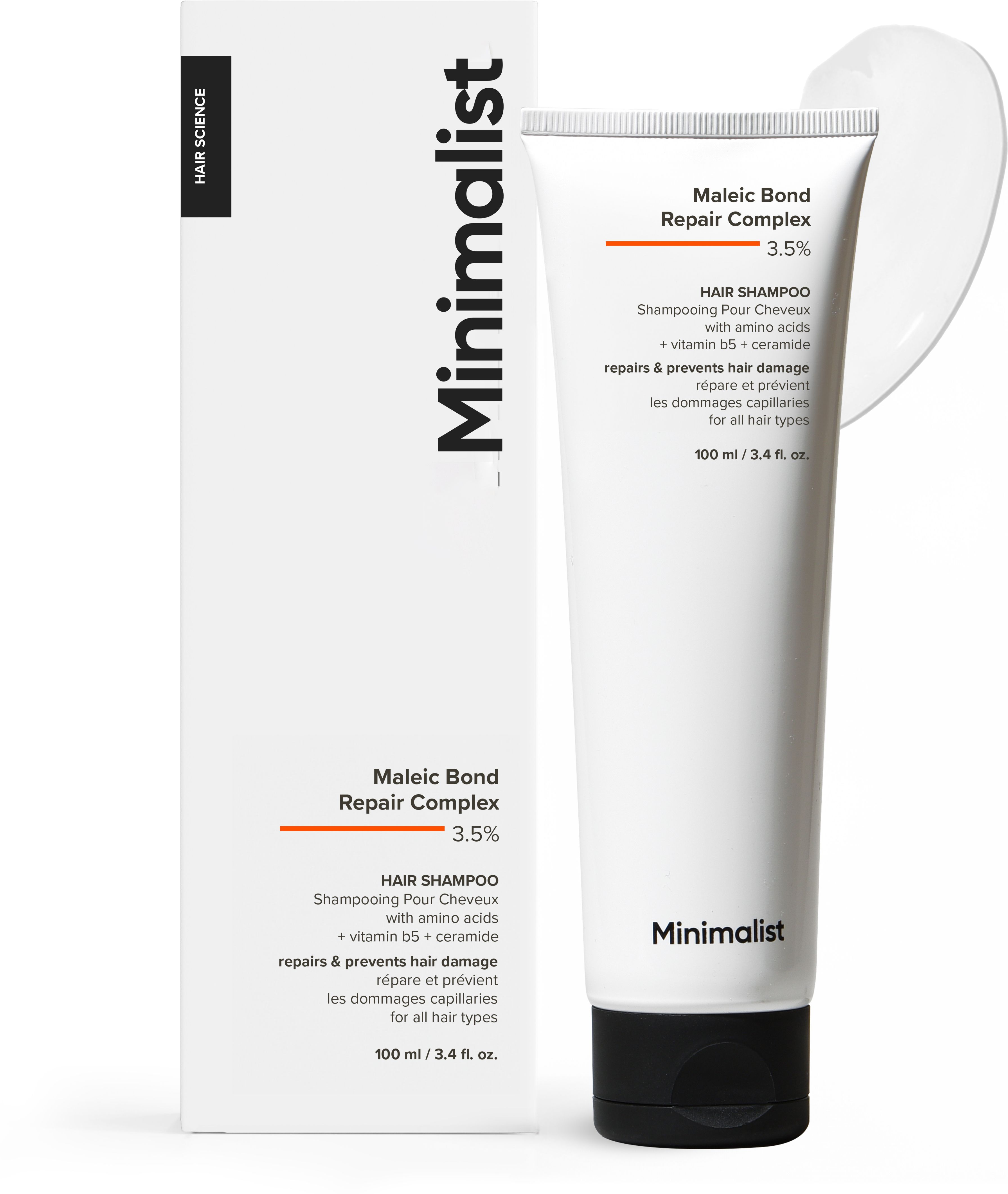 minimalist Hair Shampoo for Dry, Damaged & Frizzy with 3.5% Maleic Bond Repair Complex-picture-39