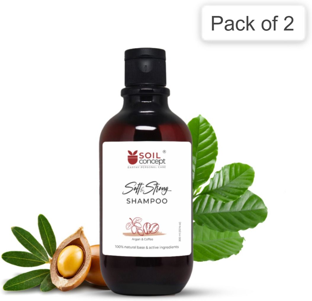 Soft and Strong Shampoo Argan &Coffee 300ml for 300ml Pack of 3-image-25