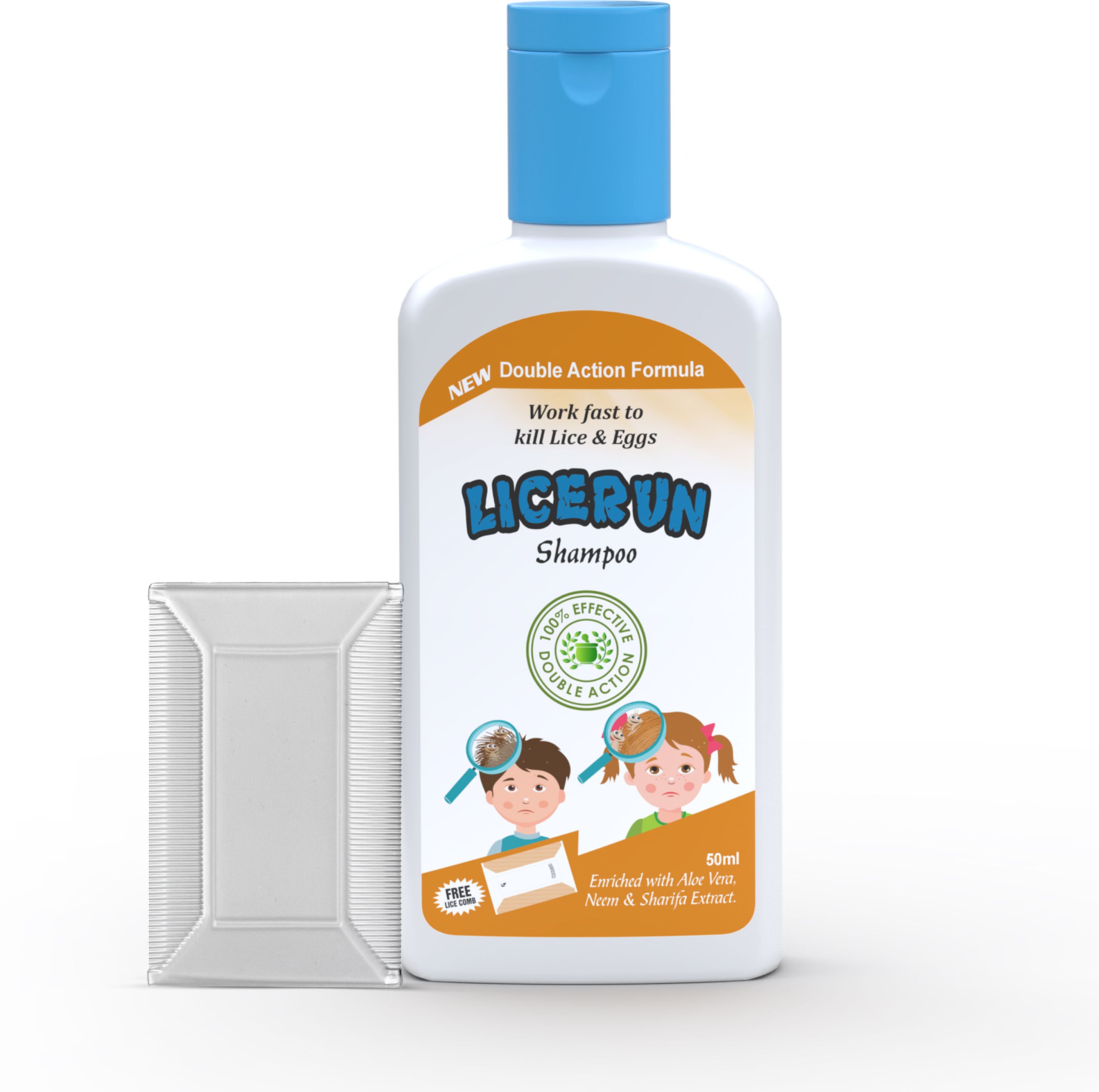licerun Herbal Anti-Lice Shampoo with Free Lice Comb | Kills Lice & Eggs-picture-14