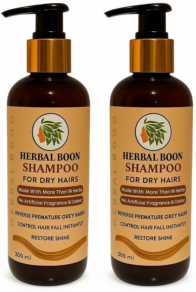 herbal boon Shampoo for Dry Hair Pack of 2 | Deep Nourishing Hair Cleanser | Total-picture-37