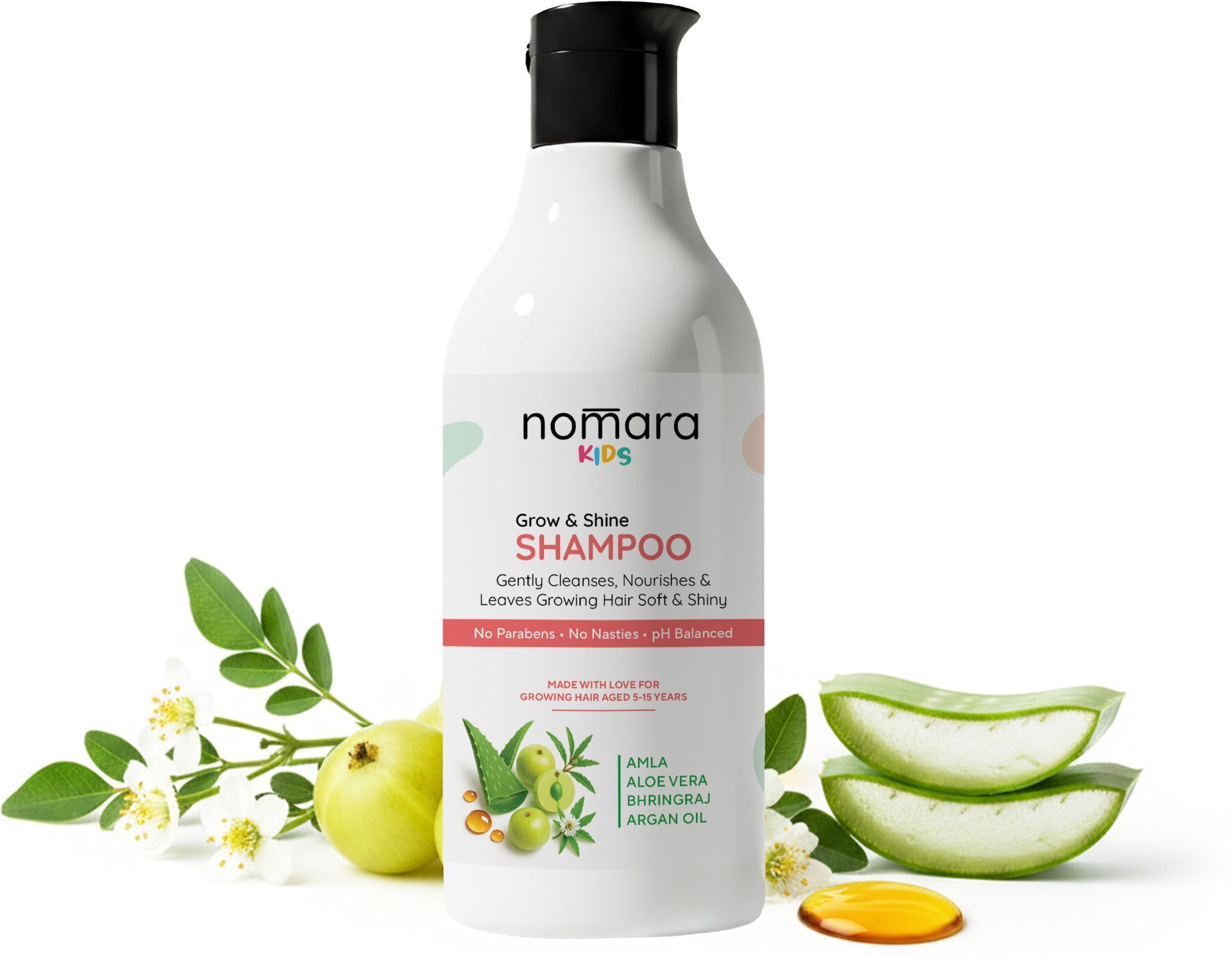 nomara Grow & Shine Kids Hair Shampoo (5–15 Yrs) for Gentle, Smooth & Shiny Hair-picture-46