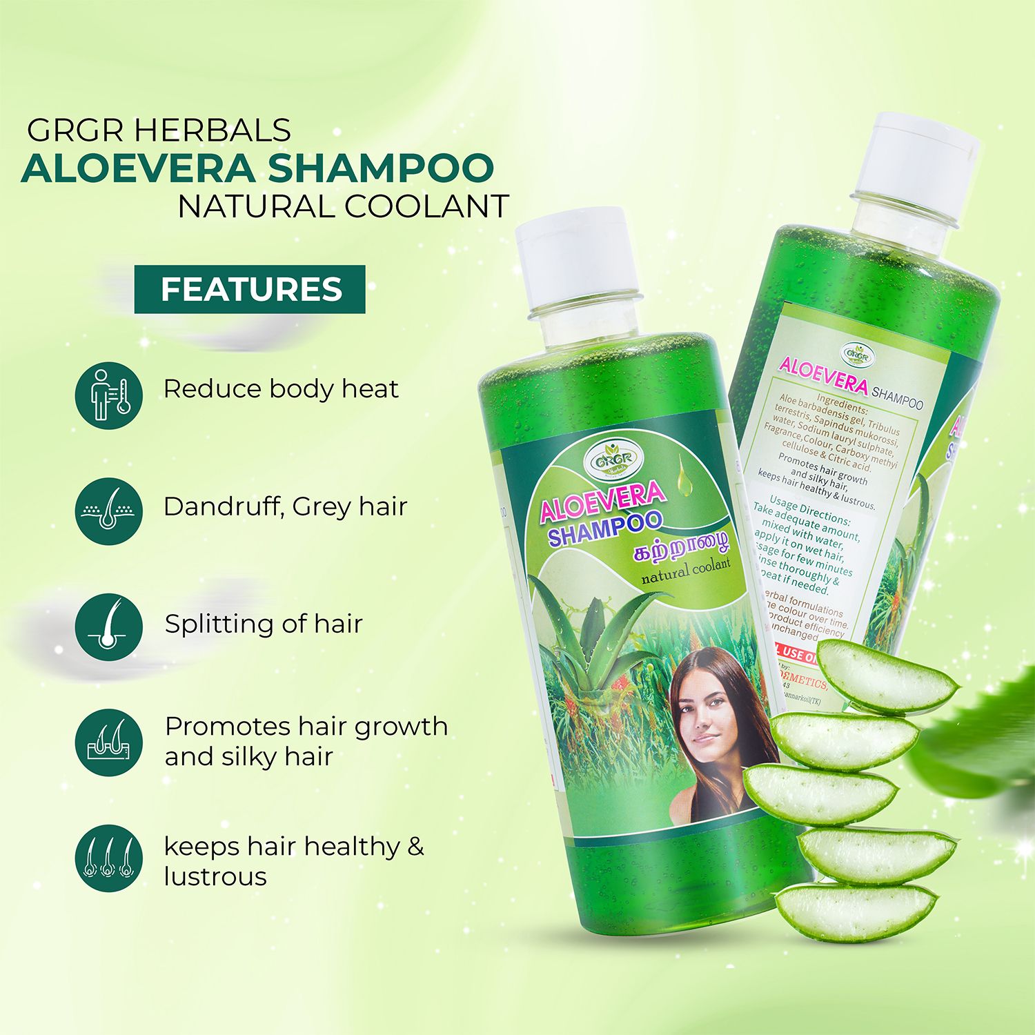grgr Aloevera daily use herbal shampoo-500ml-picture-16