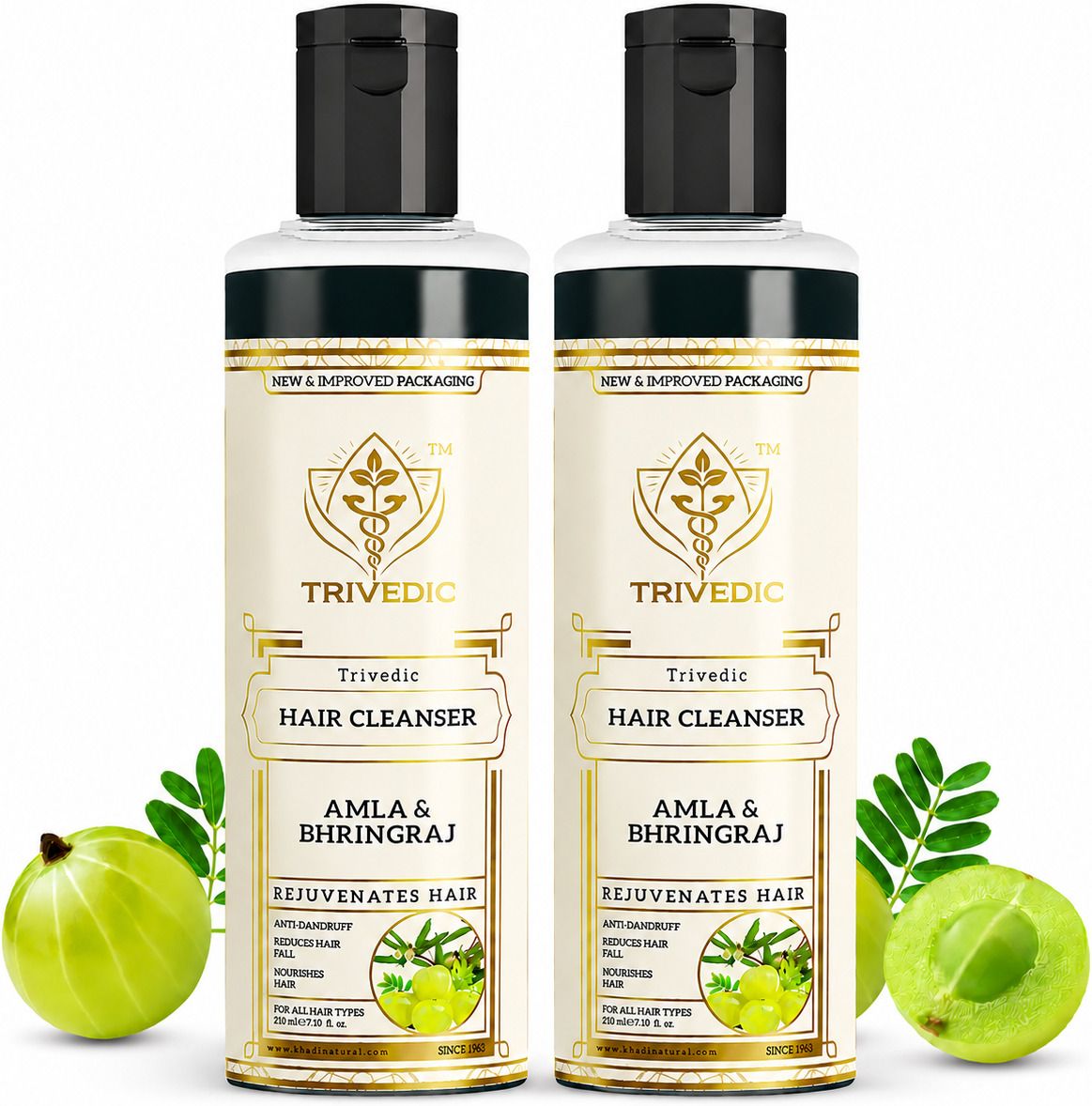 trivedic Natural Amla & Bhringraj Hair Cleanser for Hair Care Pack of 2-picture-21