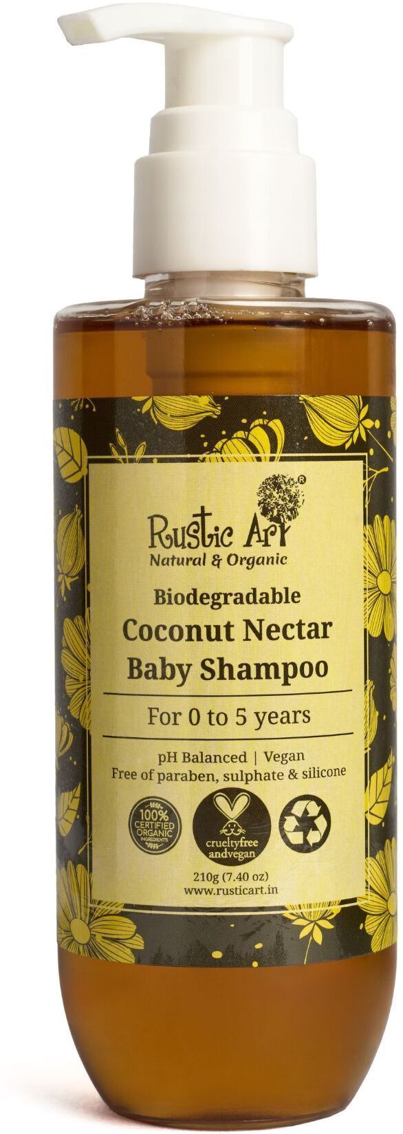 rustic art Natural Coconut Nectar Baby Shampoo New-picture-48