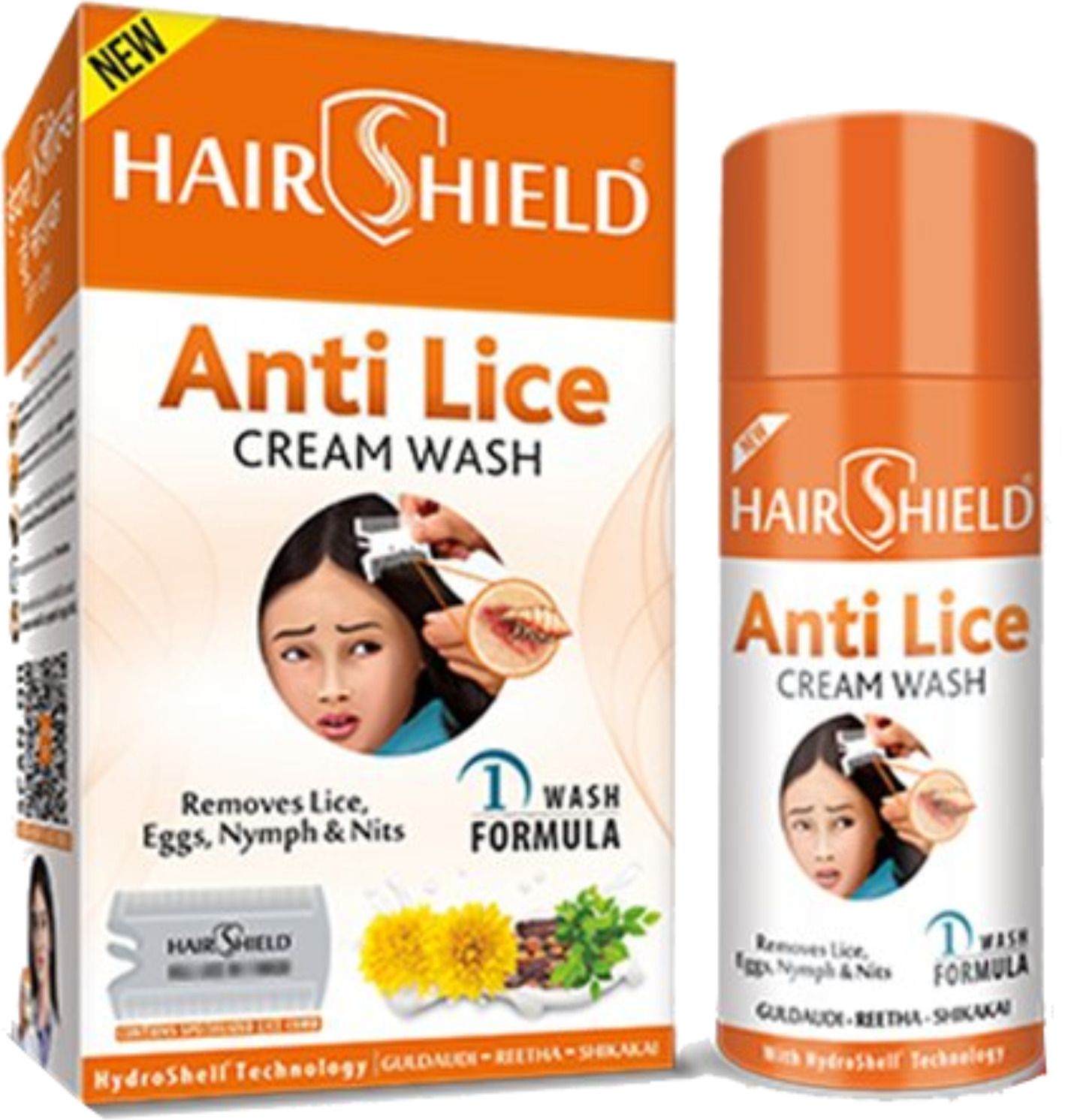 hairshield Anti Lice Cream Wash | Each Pack With New Big Lice Specialist Comb | Pack of 3-picture-10