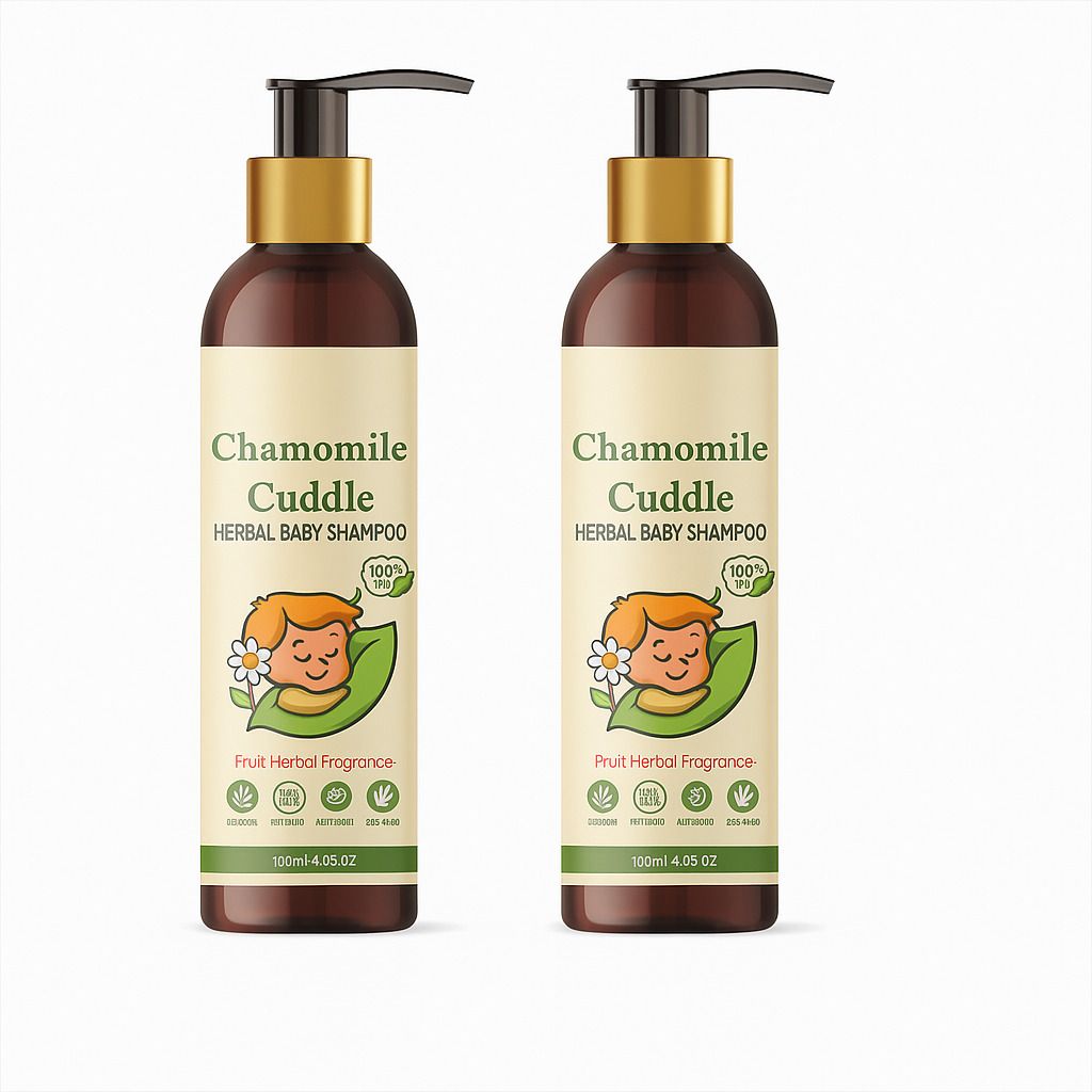 Chamomile Cuddle Herbal Baby Shampoo 100% Natural Pack of 2-image-16