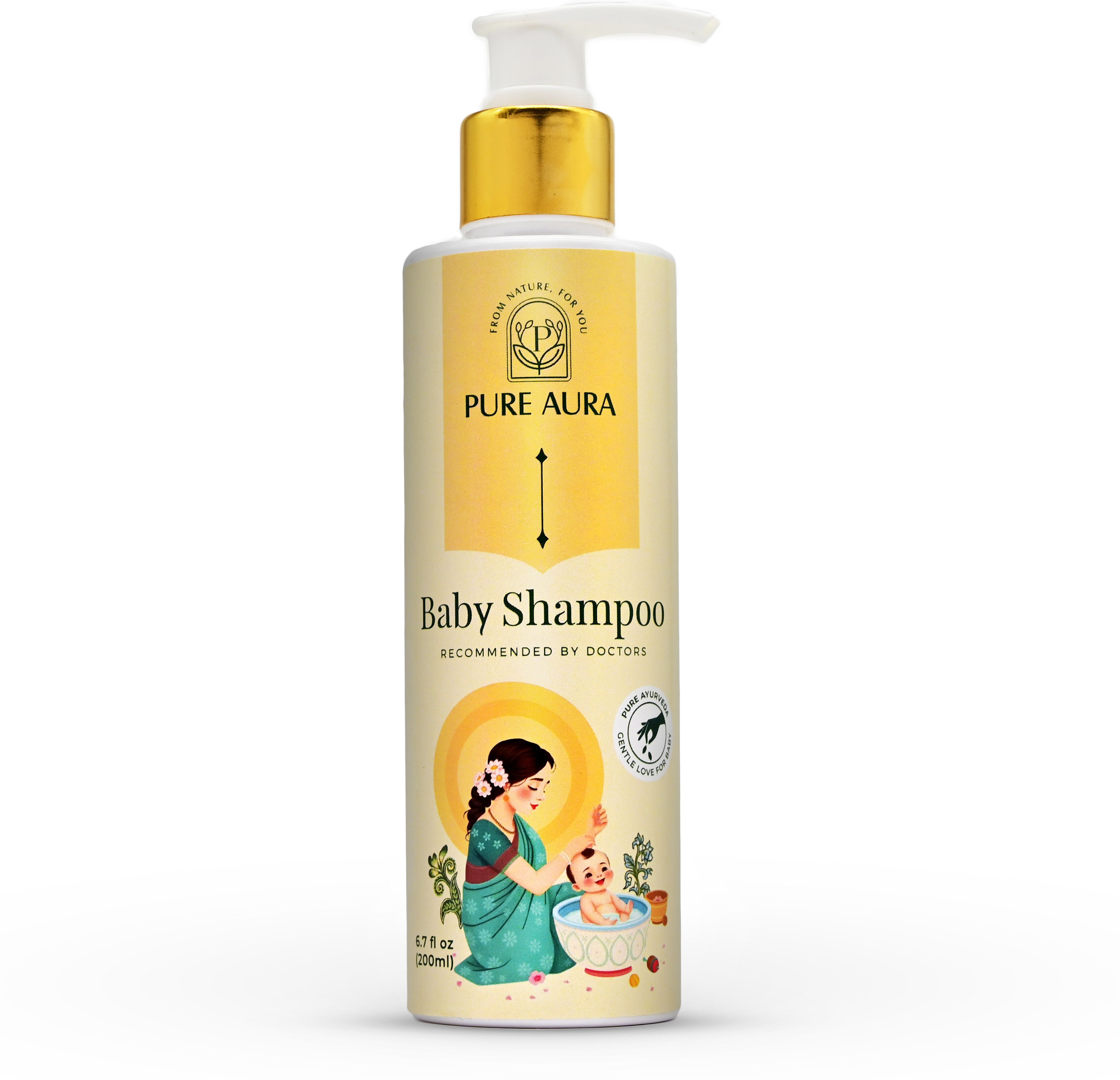 pure aura Baby Shampoo | Ayurvedic Herbs for Soft Hair | Tear-Free, Safe for Newborns-picture-34