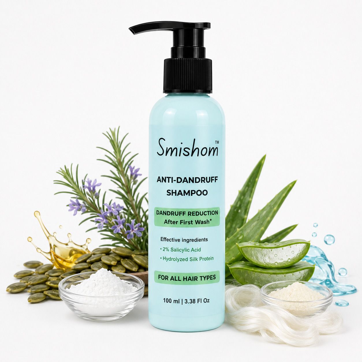 Anti Dandruff Shampoo - 100ml | 2% Salicylic Acid | Scalp Care | All Hair Types-image-26