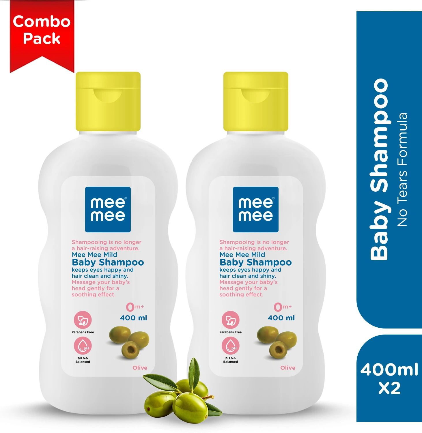 meemee Baby Shampoo Olive Extracts, Dermatologist Tested, Hypoallergenic, Tear Free-picture-40