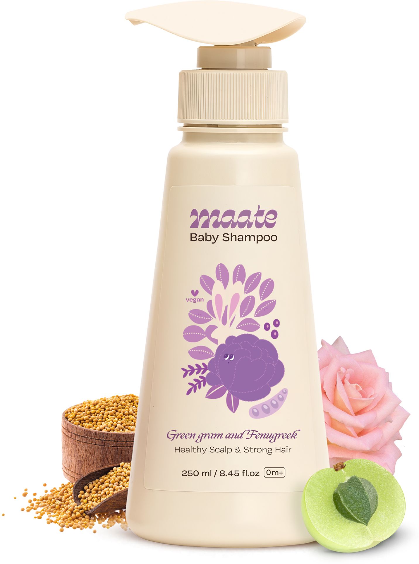 maate Baby Shampoo for Health Scalp & Strong Hair | Enriched Green Gram & Fenugreek-picture-48