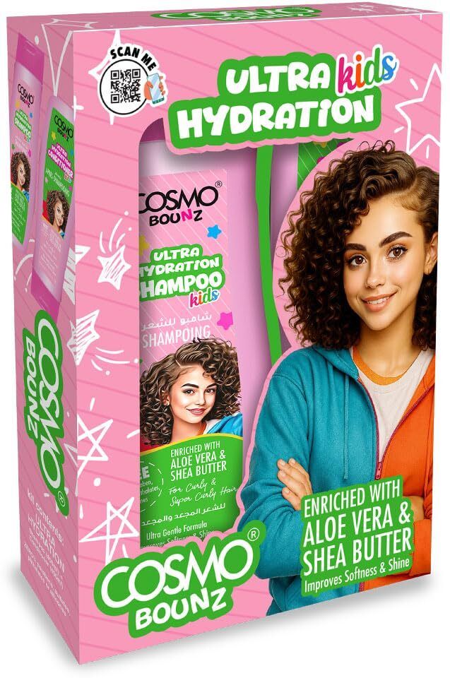 cosmo Bounz Hair Care Kit Ultra Hydration Kids Shampoo & Conditioner 2 Pieces Gift Set-picture-23
