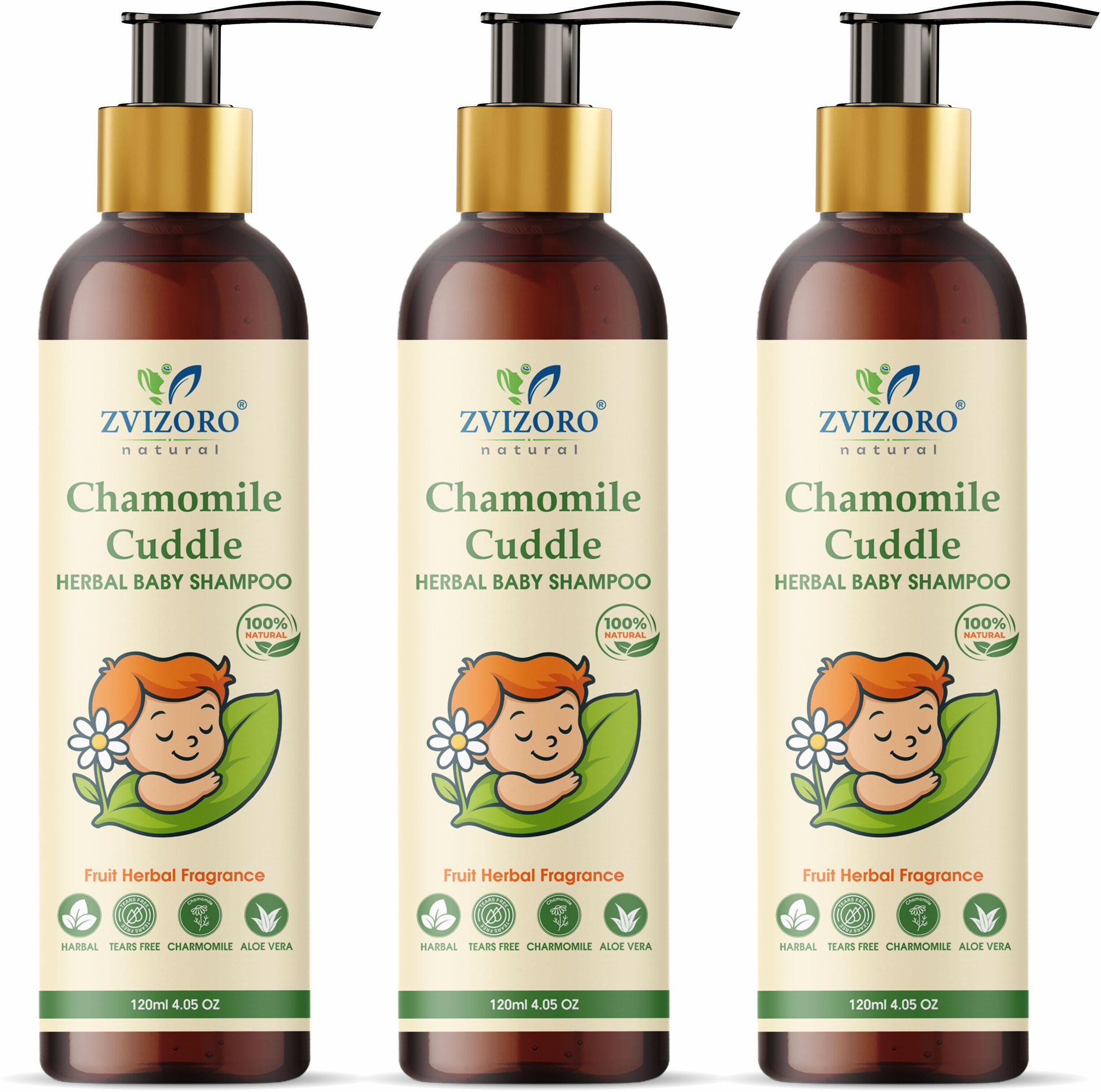 Chamomile Cuddle Herbal Baby Shampoo ( –Pack of 2 x 120ml-image-15