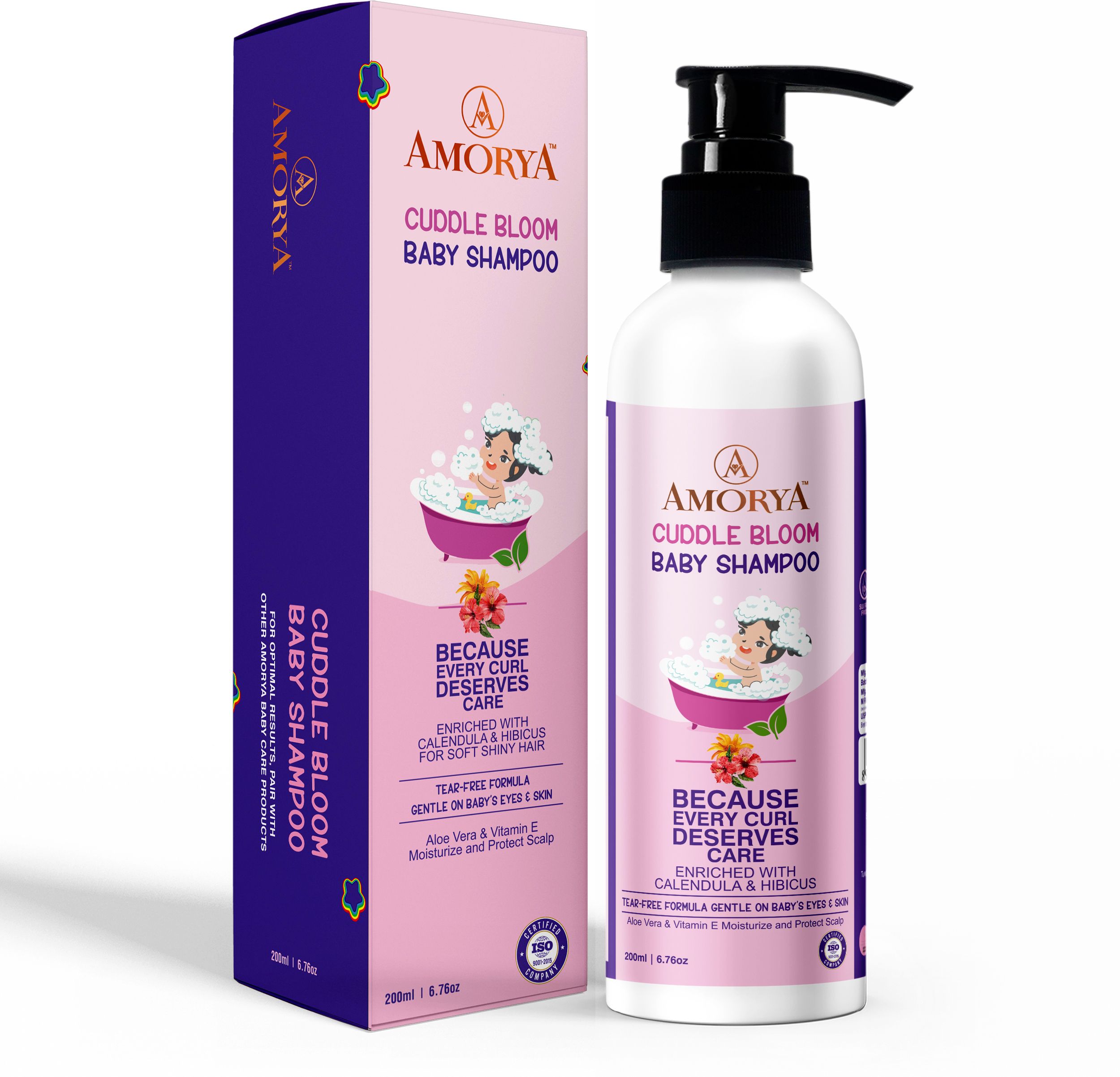 Cuddle Bloom Baby Shampoo 200ml | Tear-Free | Calendula & Aloe Vera-image-1