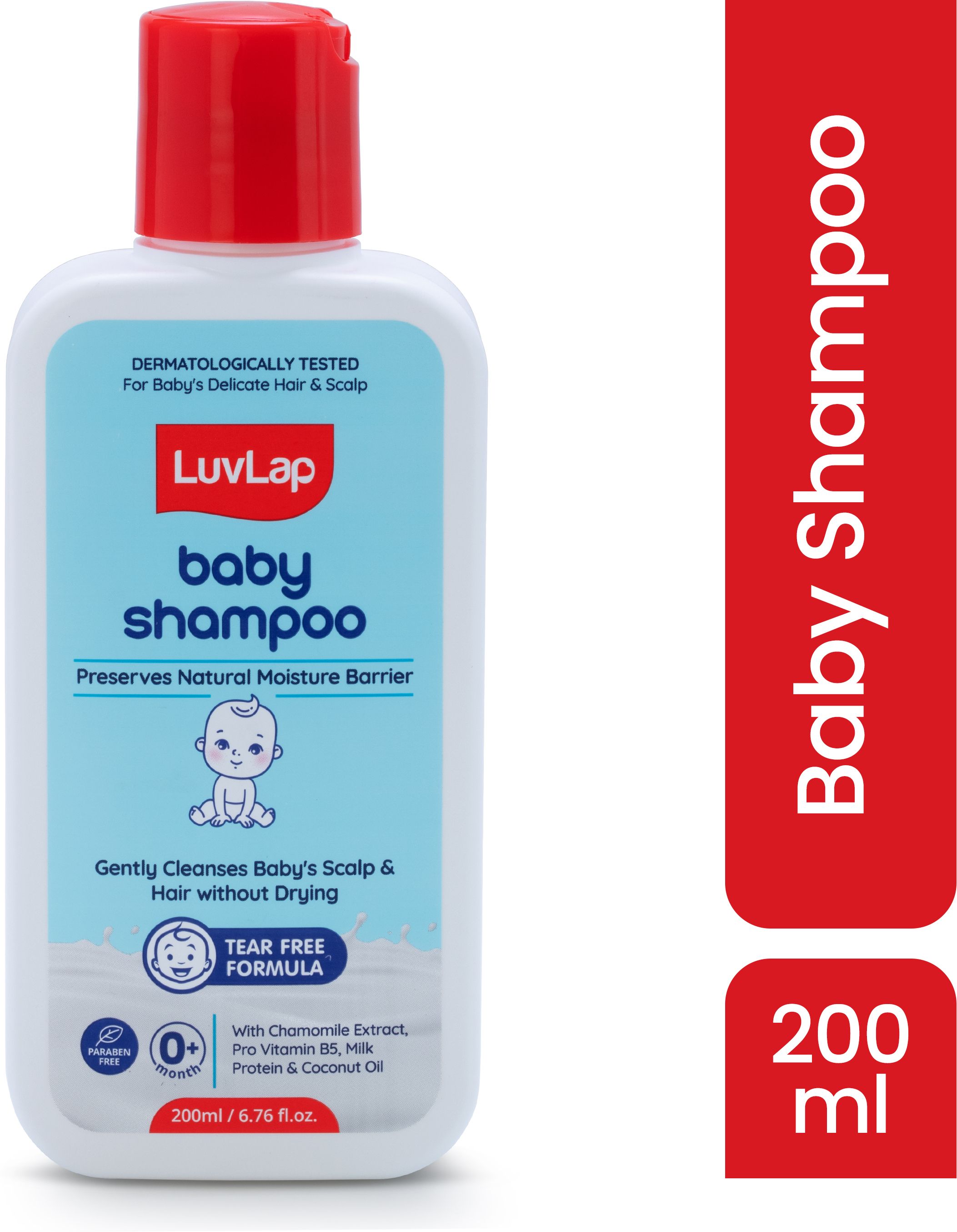 Milky Soft Baby Shampoo - 200ml, Tear Free Formula, With Milk Protein, Vitamin E