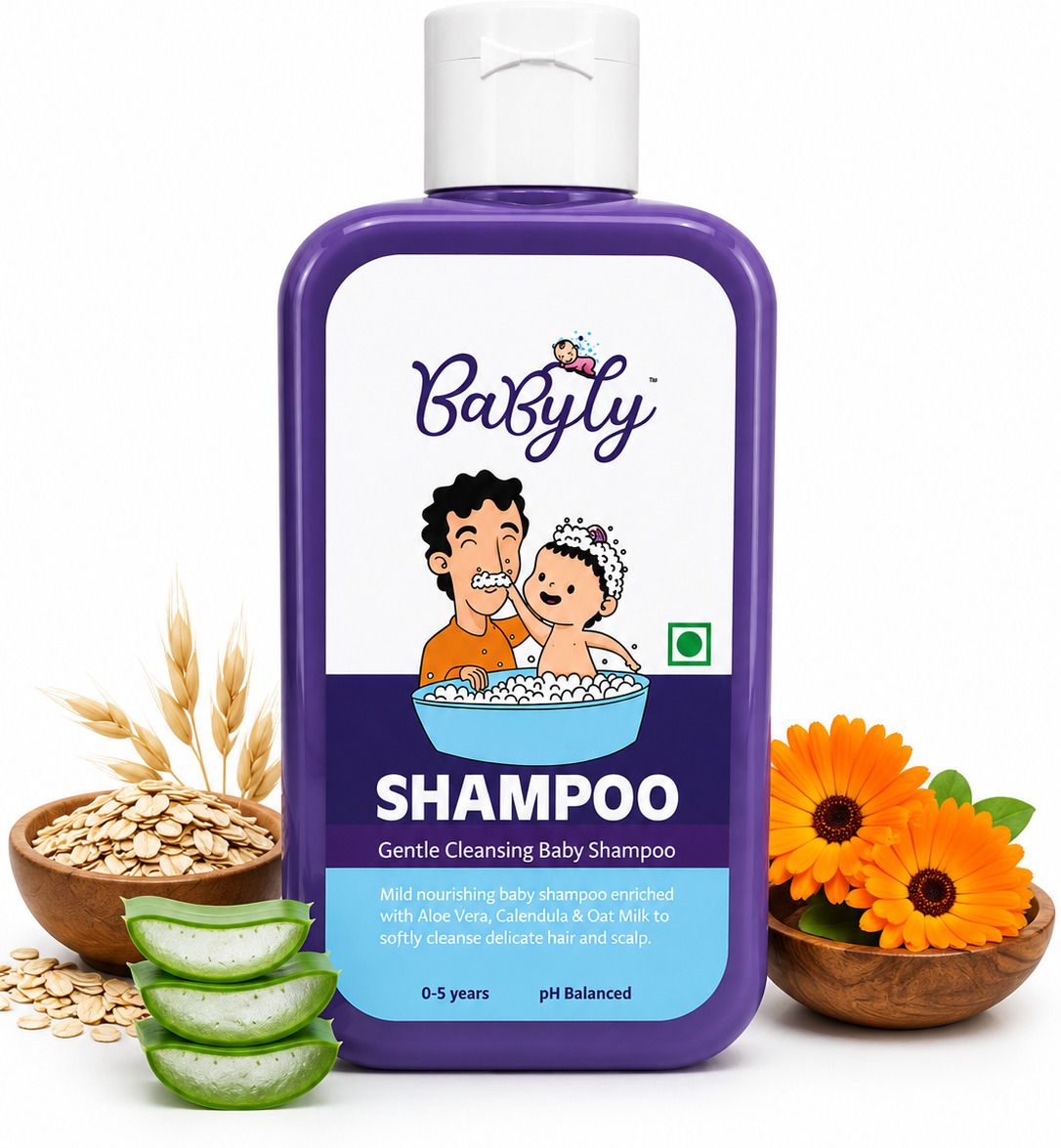 Baby Tear Free Gentle Cleansing Shampoo Daily Hair Rich Moisture for Babies-image-11