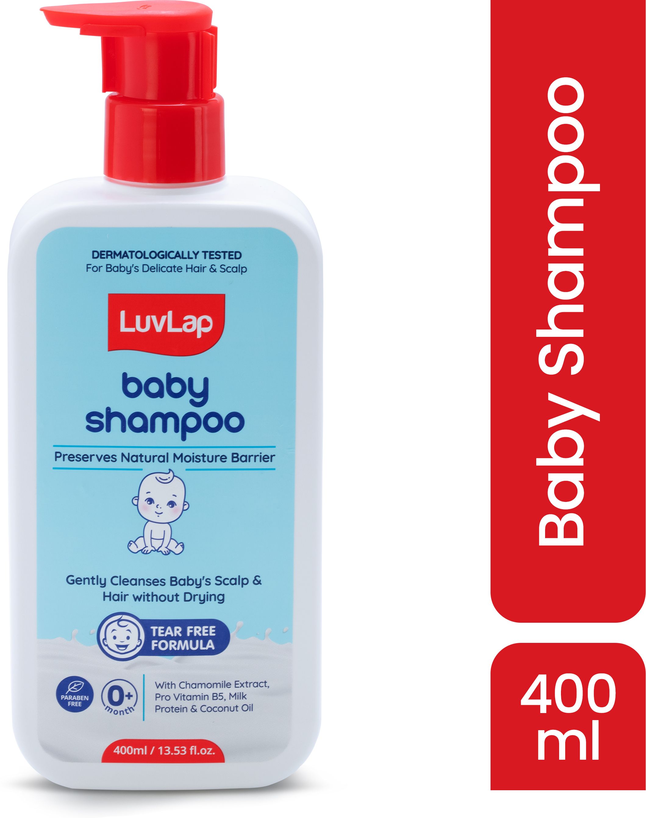 Milky Soft Baby Shampoo - 400ml, Tear Free Formula, With Milk Protein, Vitamin E