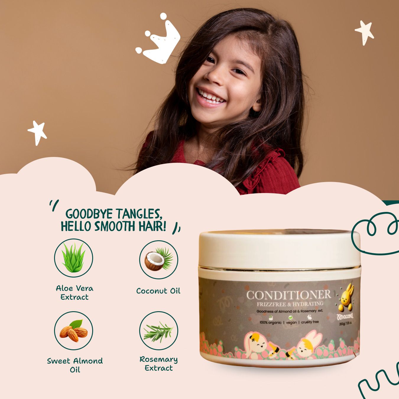 macare Ma Care Frizz Free Kids Shampoo Hydrating Anti Frizz Shampoo 300ml-picture-3