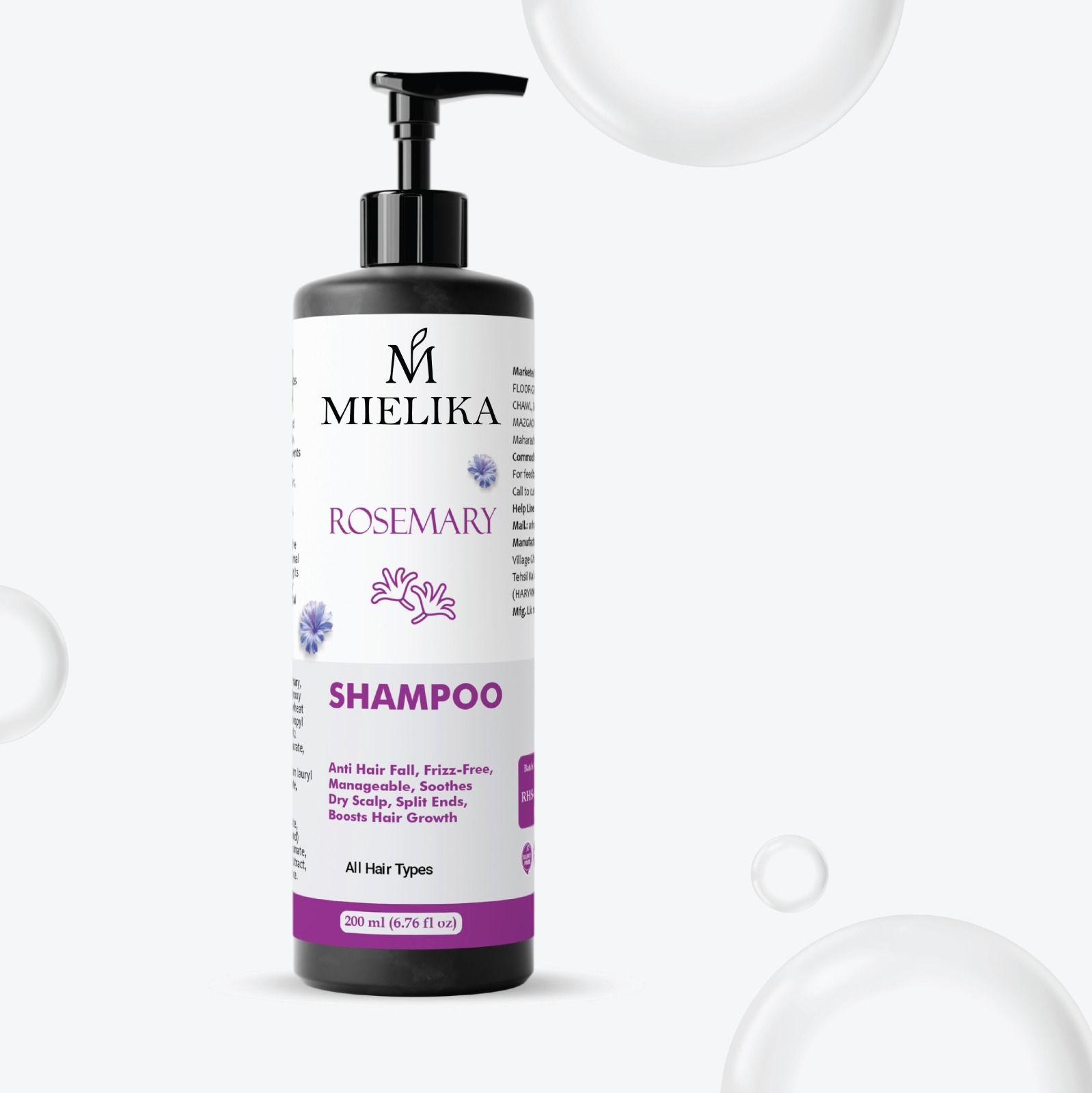 mielika Rosemary Shampoo 200 ml | Anti Hair Fall & Hair Growth Shampoo-picture-42