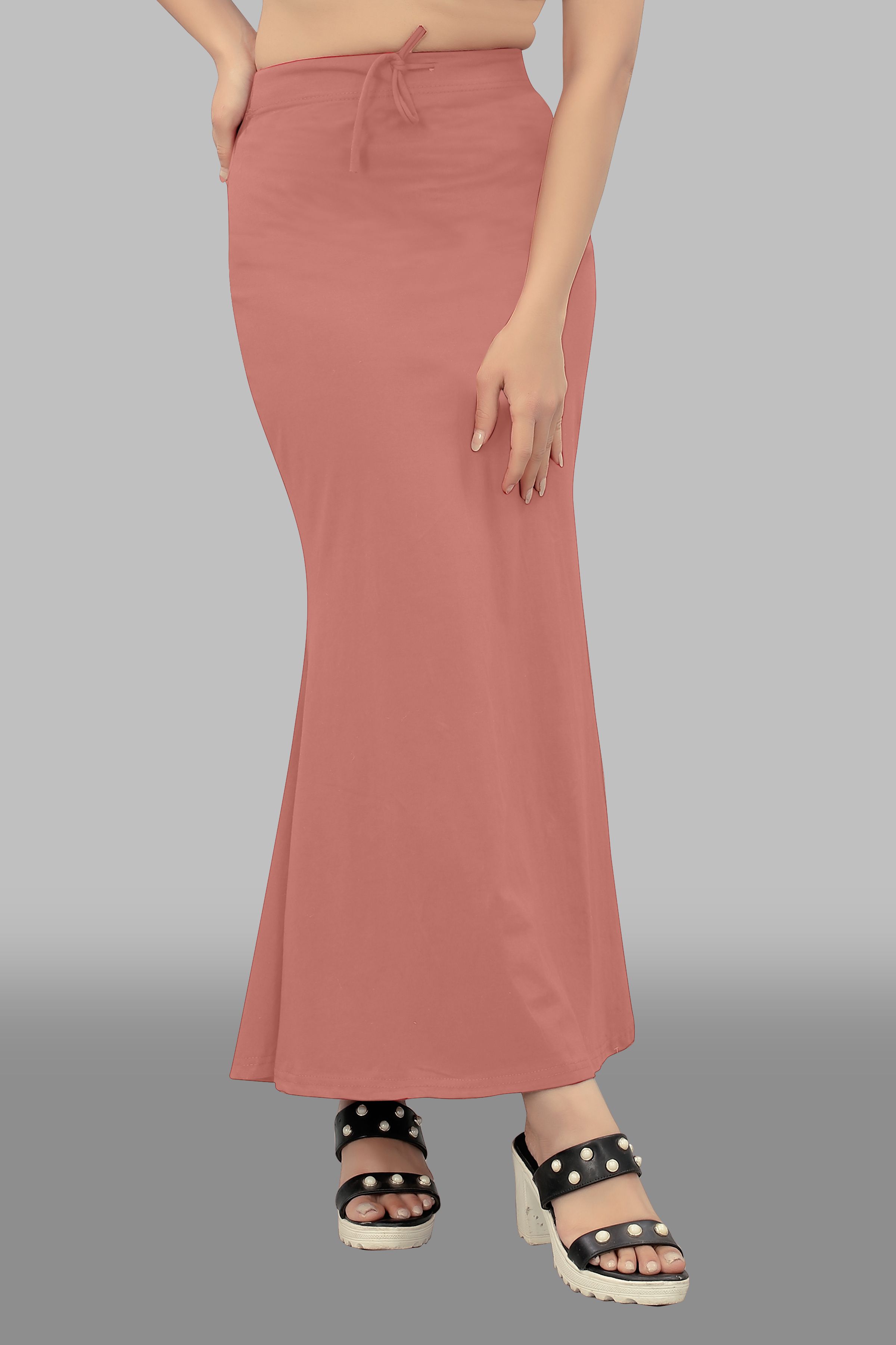 Seviyorum valley Flare_01_peach_S_Saree Shapewear shapewear petticoat For saree Lycra Blend Petticoat-image-42