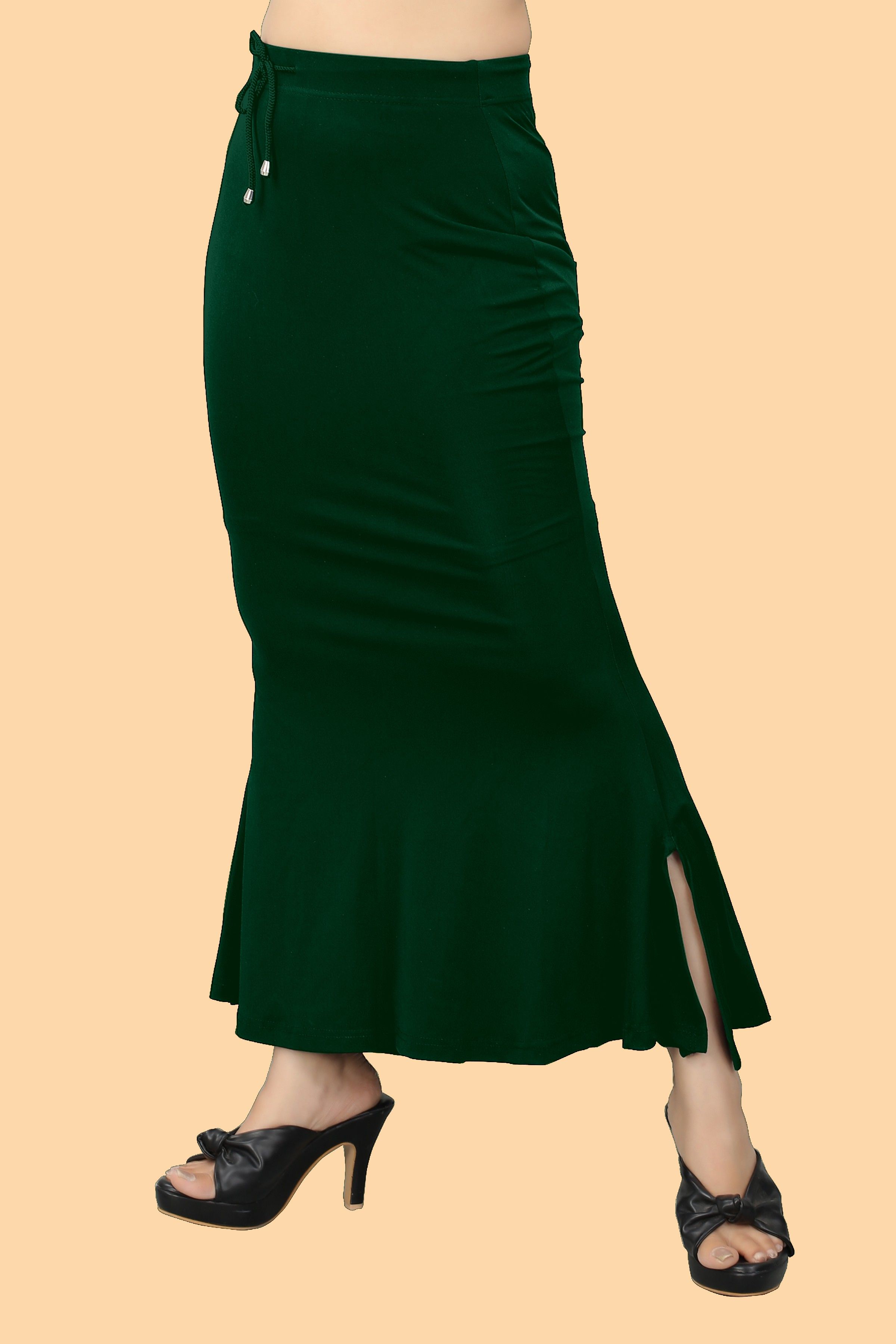 SHAYONAM SH._Fish_Dark Green_M_Saree Shapewear shapewear petticoat For Women Lycra Blend Petticoat-image-20