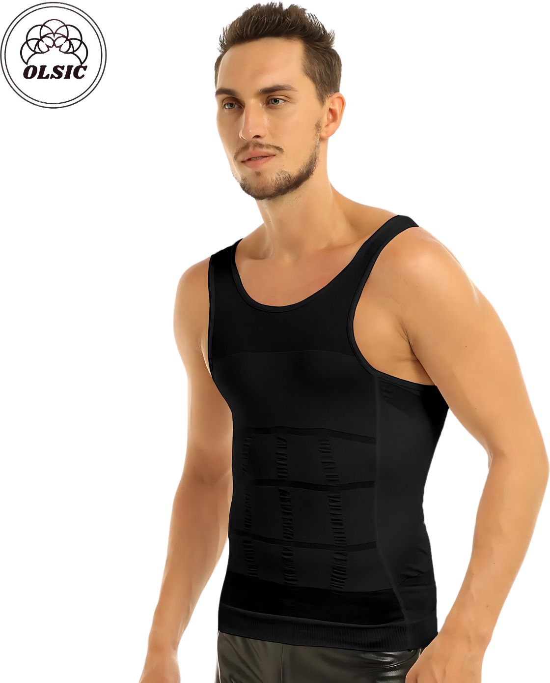 olsic Compression Body Shaper Slim N Vest for Men Men Vest-picture-13