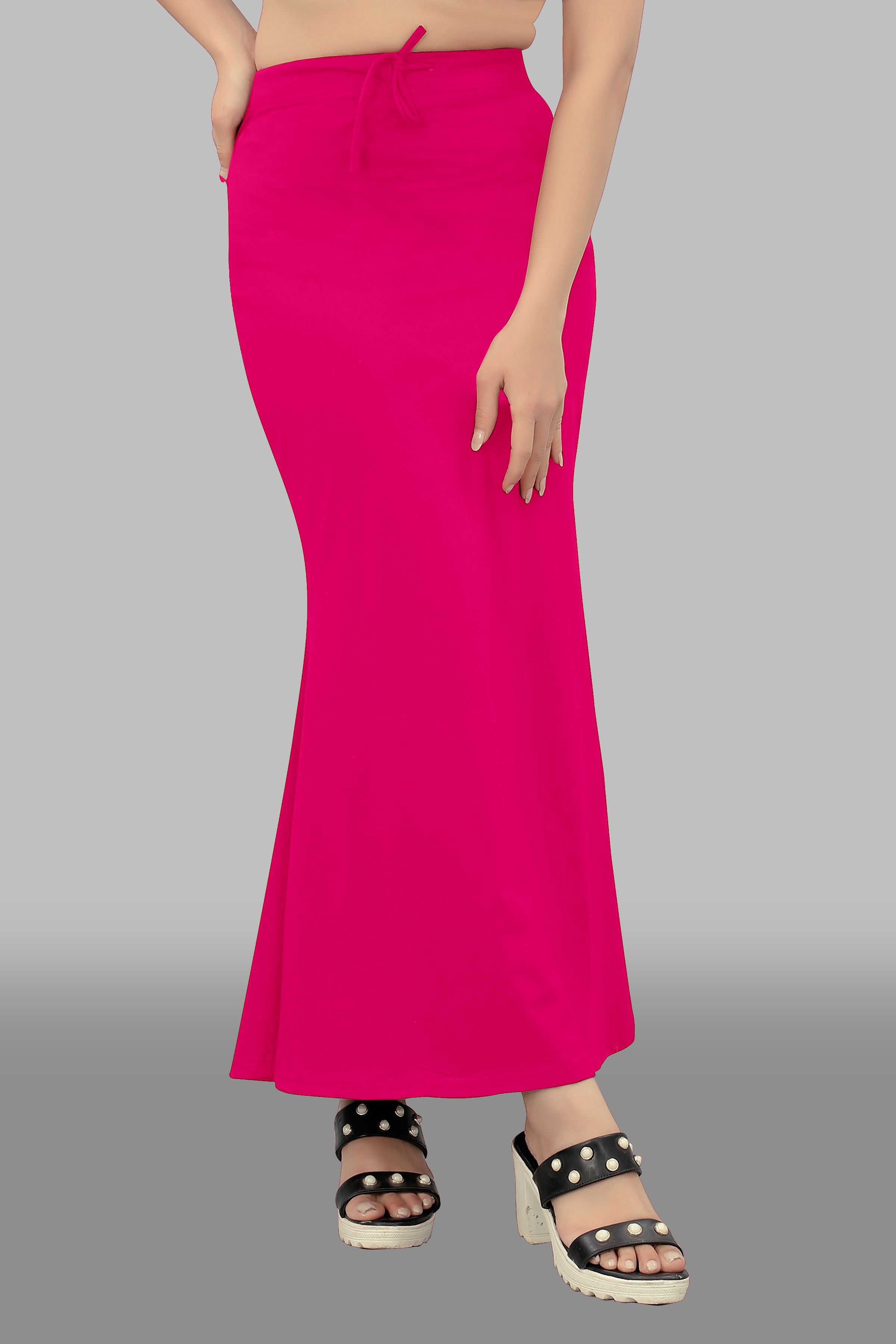 Seviyorum valley Flare_01_Pink_L_Saree Shapewear shapewear petticoat For saree Lycra Blend Petticoat-picture-39