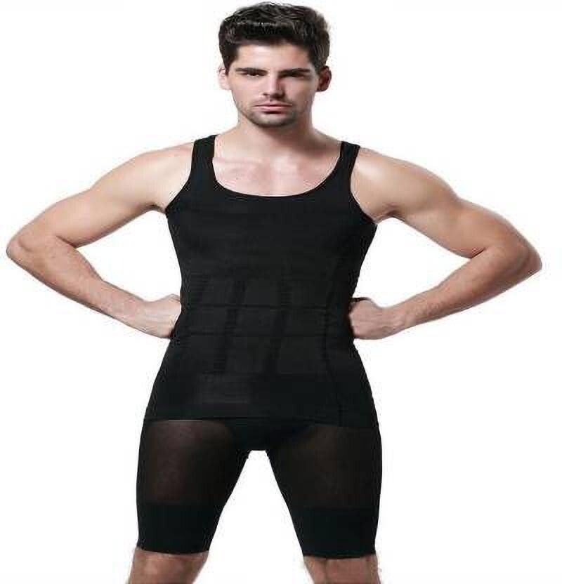 Premium Compression Tank Top Slimming Body Shaper Vest Tummy Control Undershirt Men Shapewear-image-35