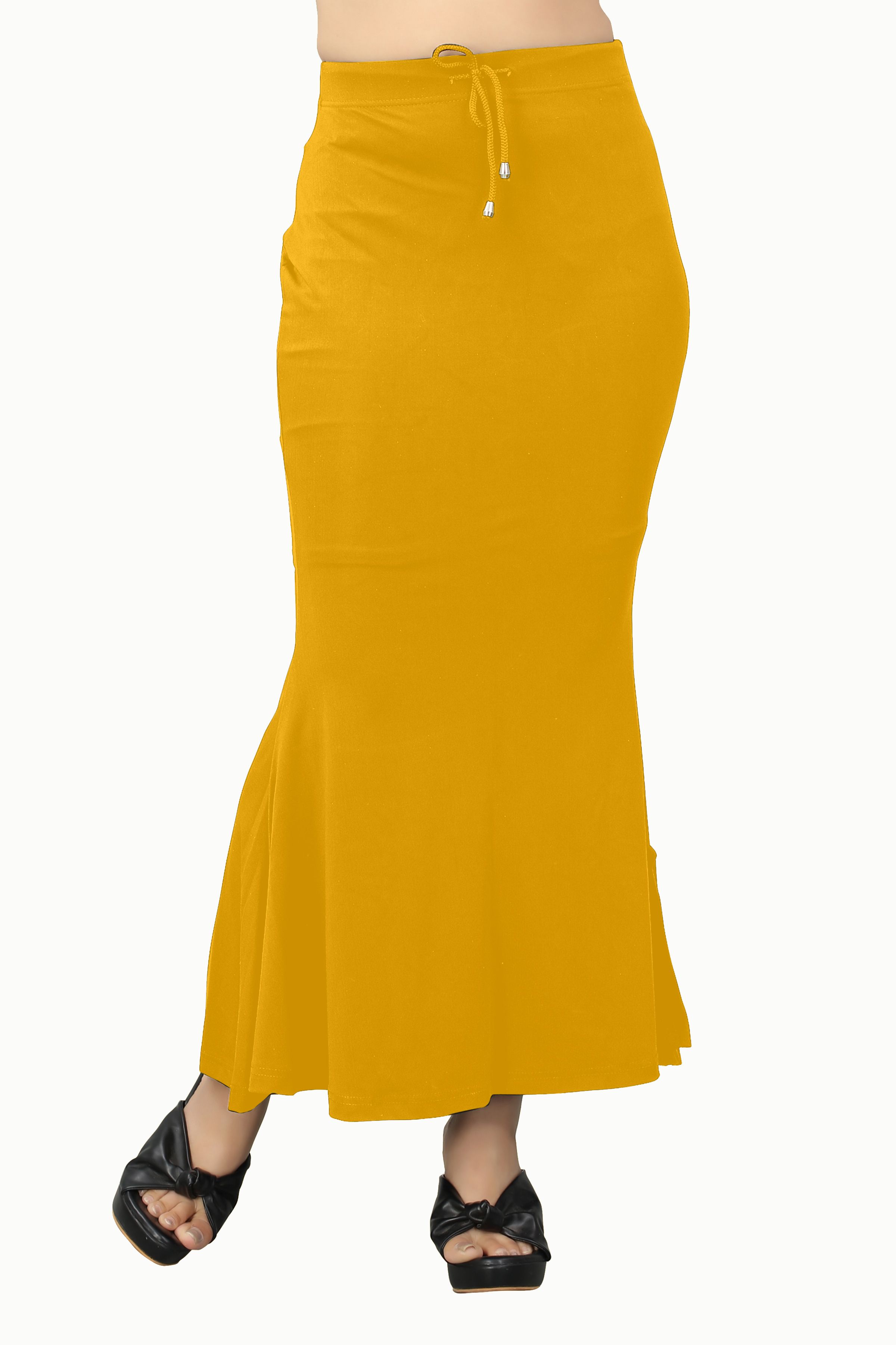Ozberk Creation PAR.__Fish_Mustard_XL_Saree Shapewear shapewear petticoat For women Lycra Blend Petticoat-picture-10
