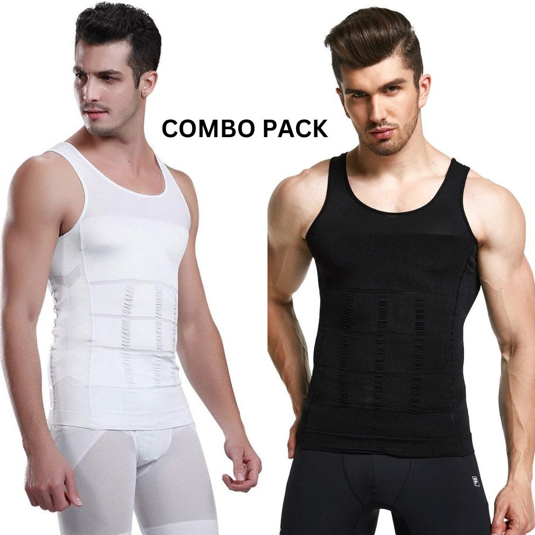 Premium Compression Tank Top Slimming Body Shaper Vest Tummy Control Undershirt Men Shapewear