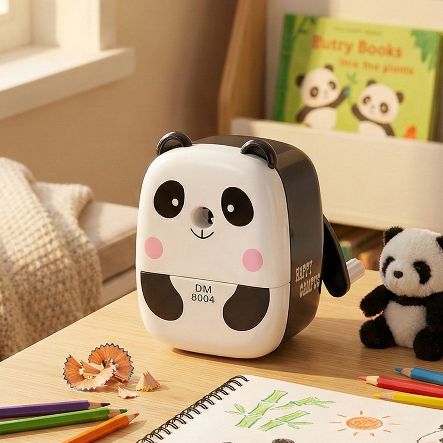 Cute Panda Automatic Pencil Sharpener Single Pencil Sharpeners-image-13