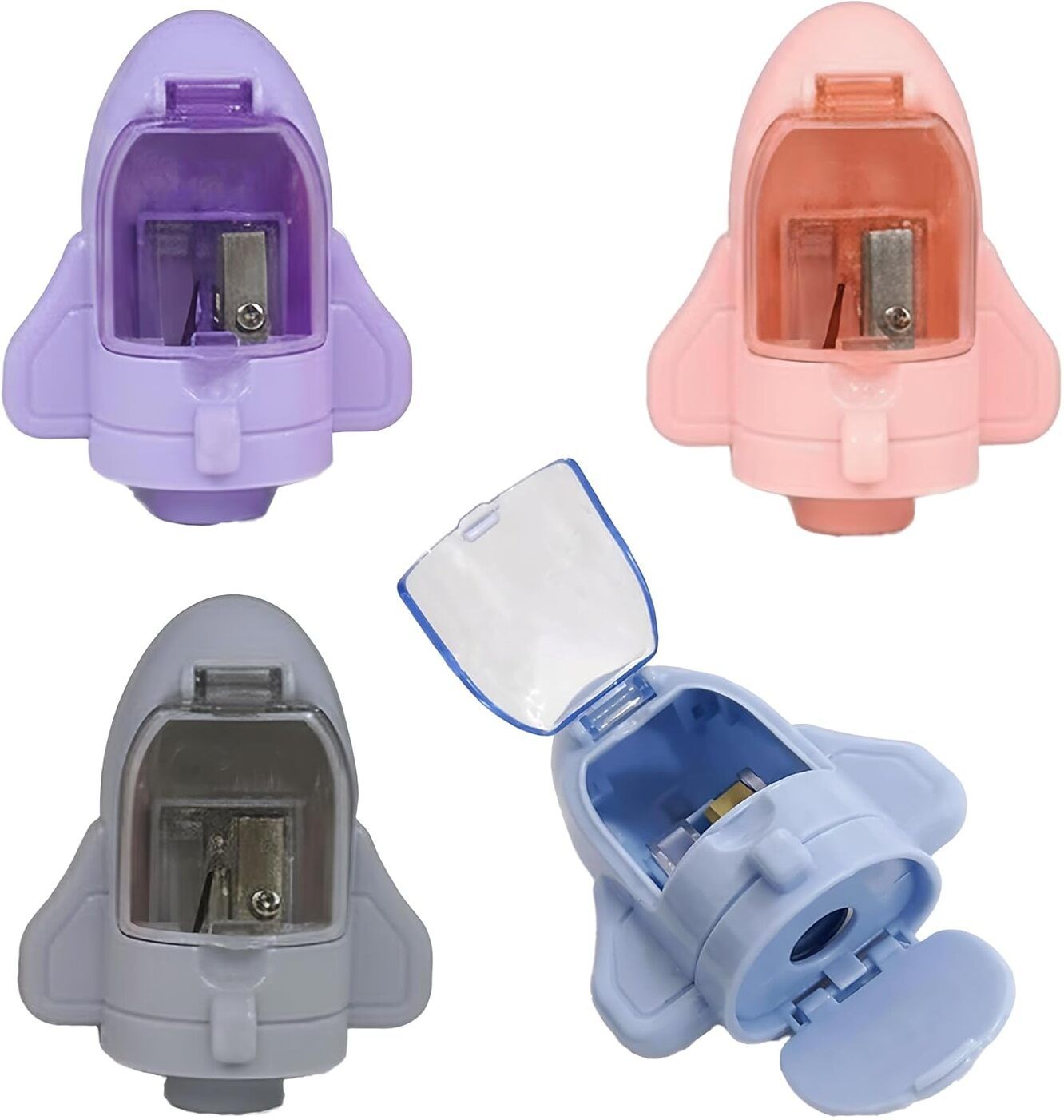 Rocket Pencil Sharpener Pack of 4 for Kids | Cute School Stationery Manual Sharpener Sharpener-image-45