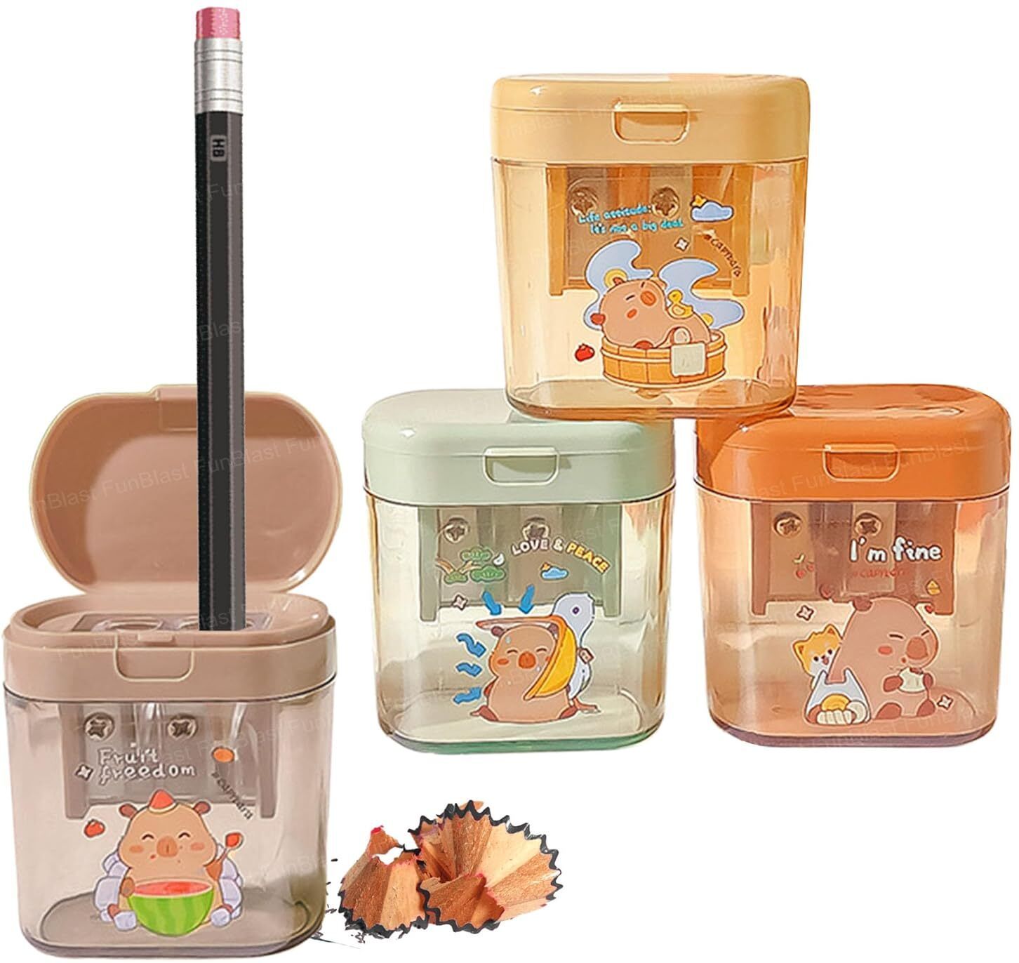 funblast Kawaii Capybara Pencil Sharpener Single Pencil Sharpeners-picture-1