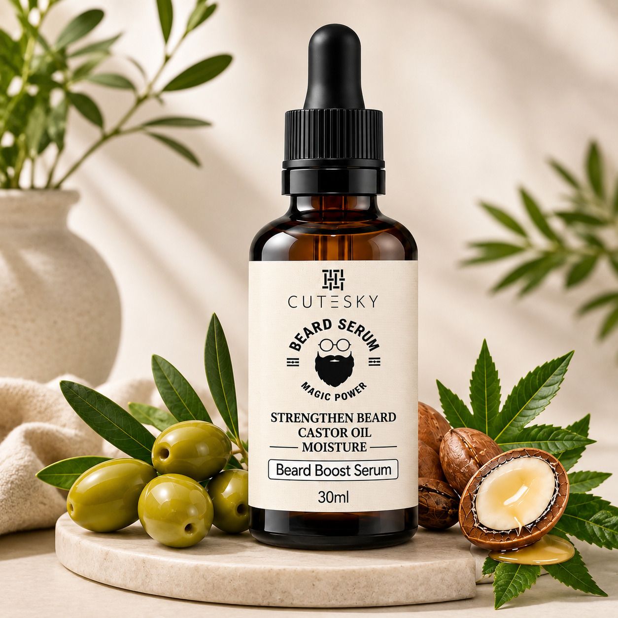 Beard Strengthening Serum | Natural Beard Growth Oil for Men Shave Oil-image-44