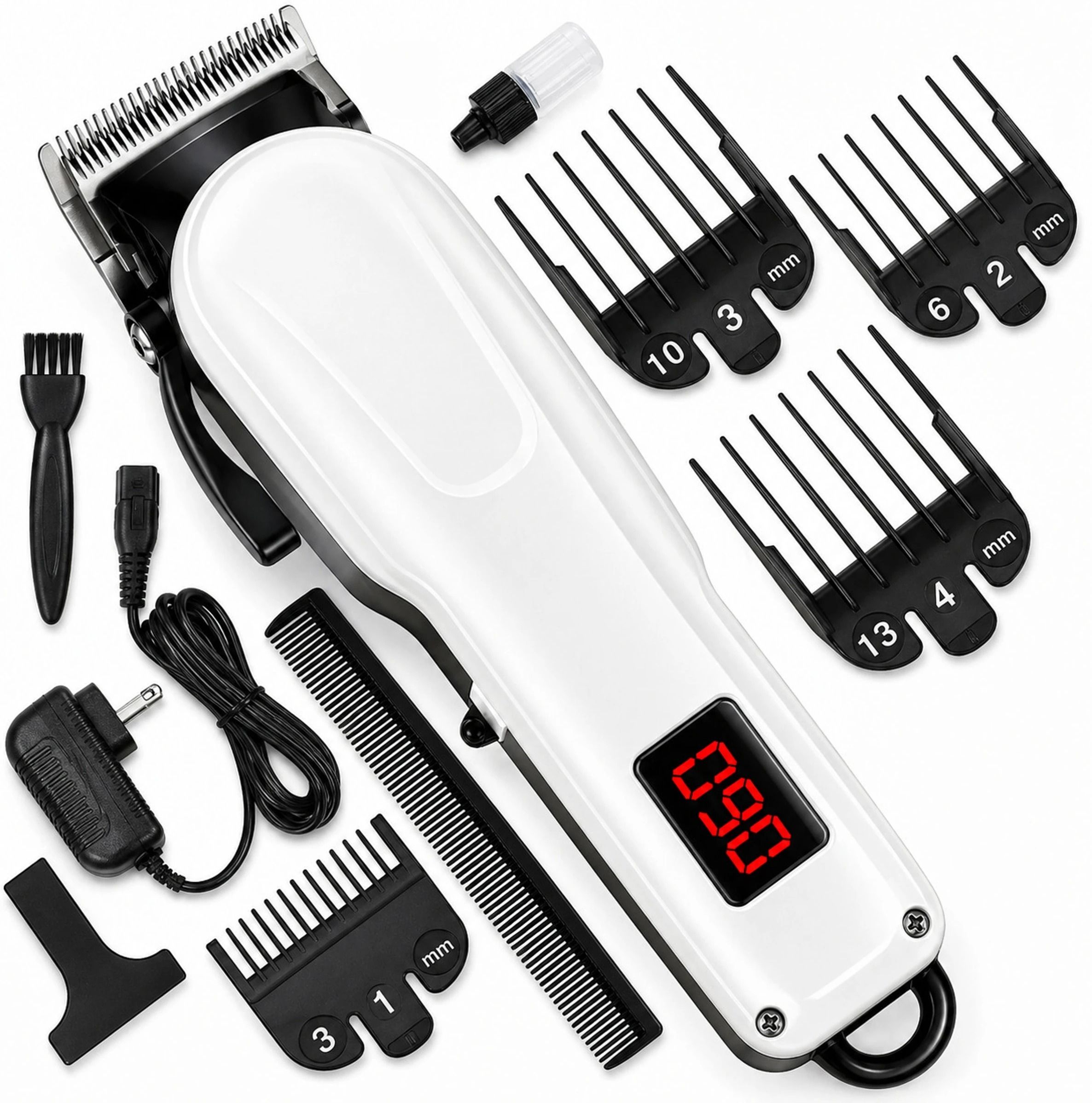 Zeno volt 809A Premium Electric Beard Trimmer & Shaver | LED Display Grooming Kit Shaver For Men, Women-image-30