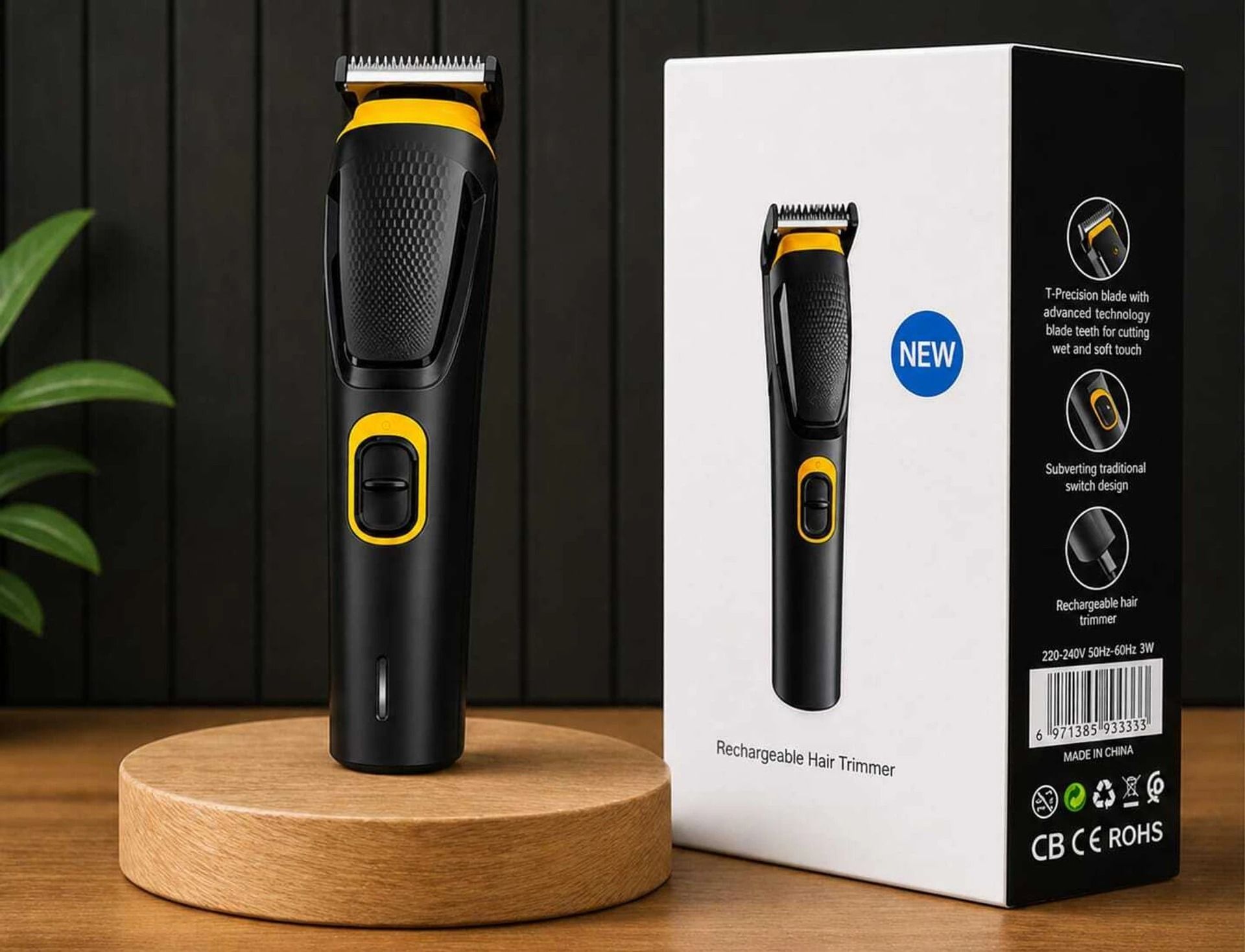 Zeno volt 509A Rechargeable Men’s Grooming Trimmer with 4 Guide Combs Shaver For Men, Women-image-44