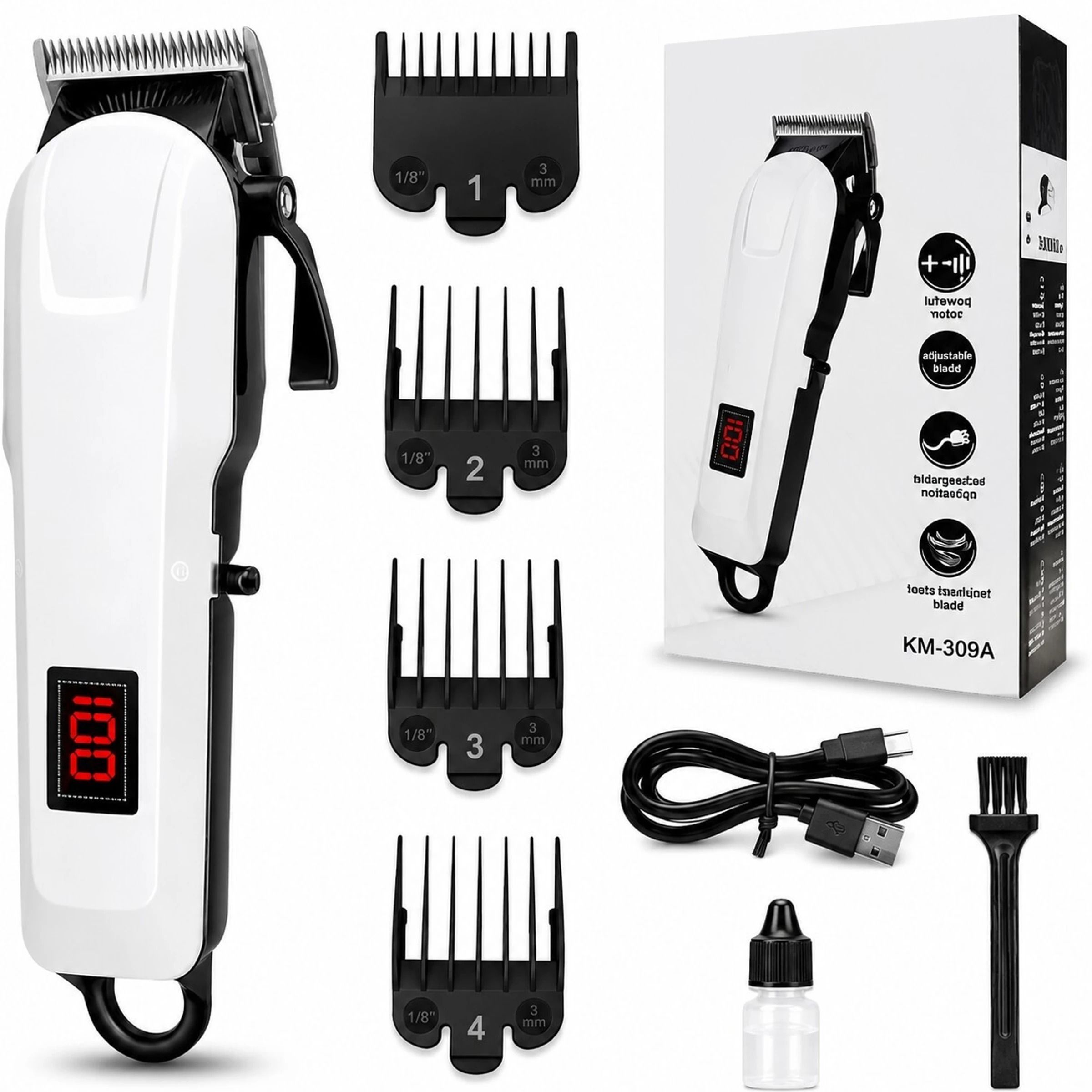 Zeno volt Cordless Beard Trimmer with Shaver | USB Charging Grooming Kit Shaver For Men, Women-image-38