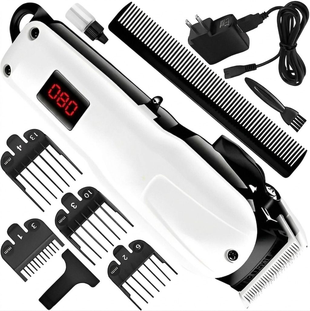 ChinuStyle 809A Electric Hair Clipper for Men, Rechargeable Beard Trimmer with LCD Screen Shaver For Men-image-17
