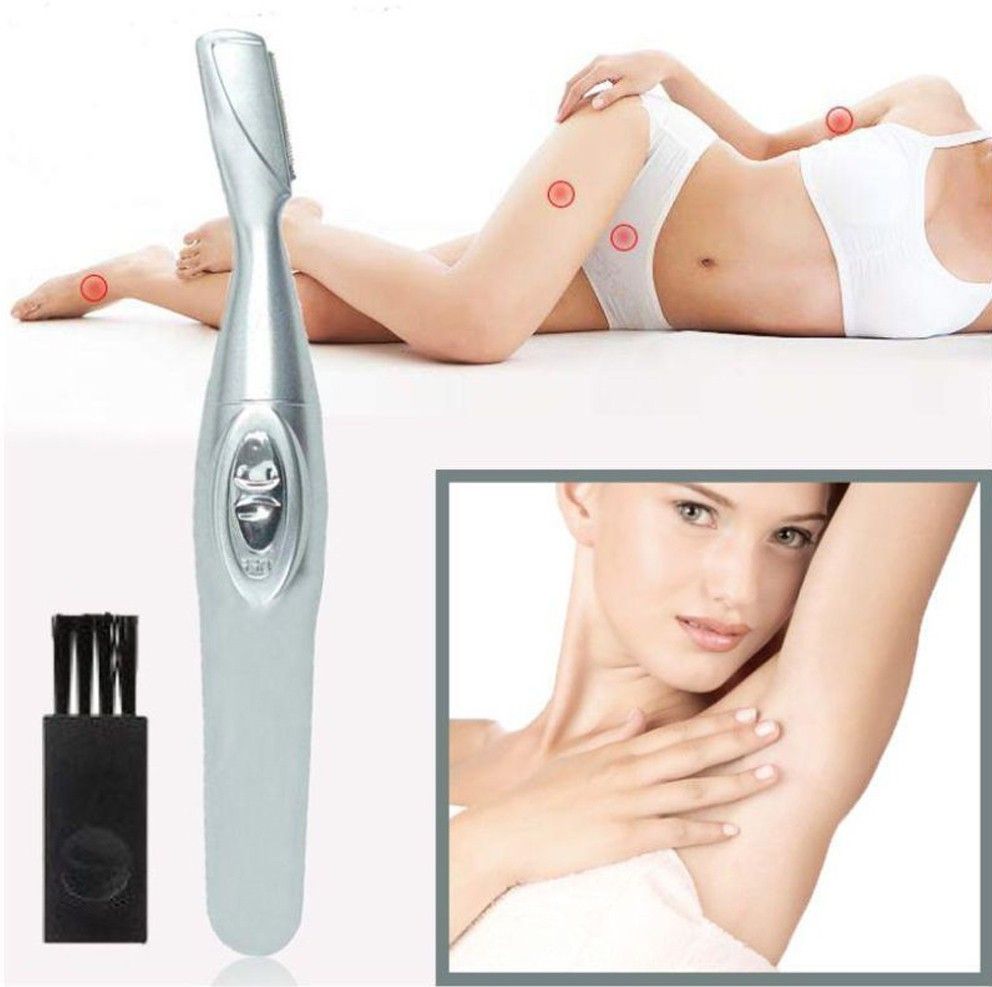 BI FeatherKing Battery Powered Small Eyebrow Shaver Painless Face Body Groomer Shaver For Women-image-4